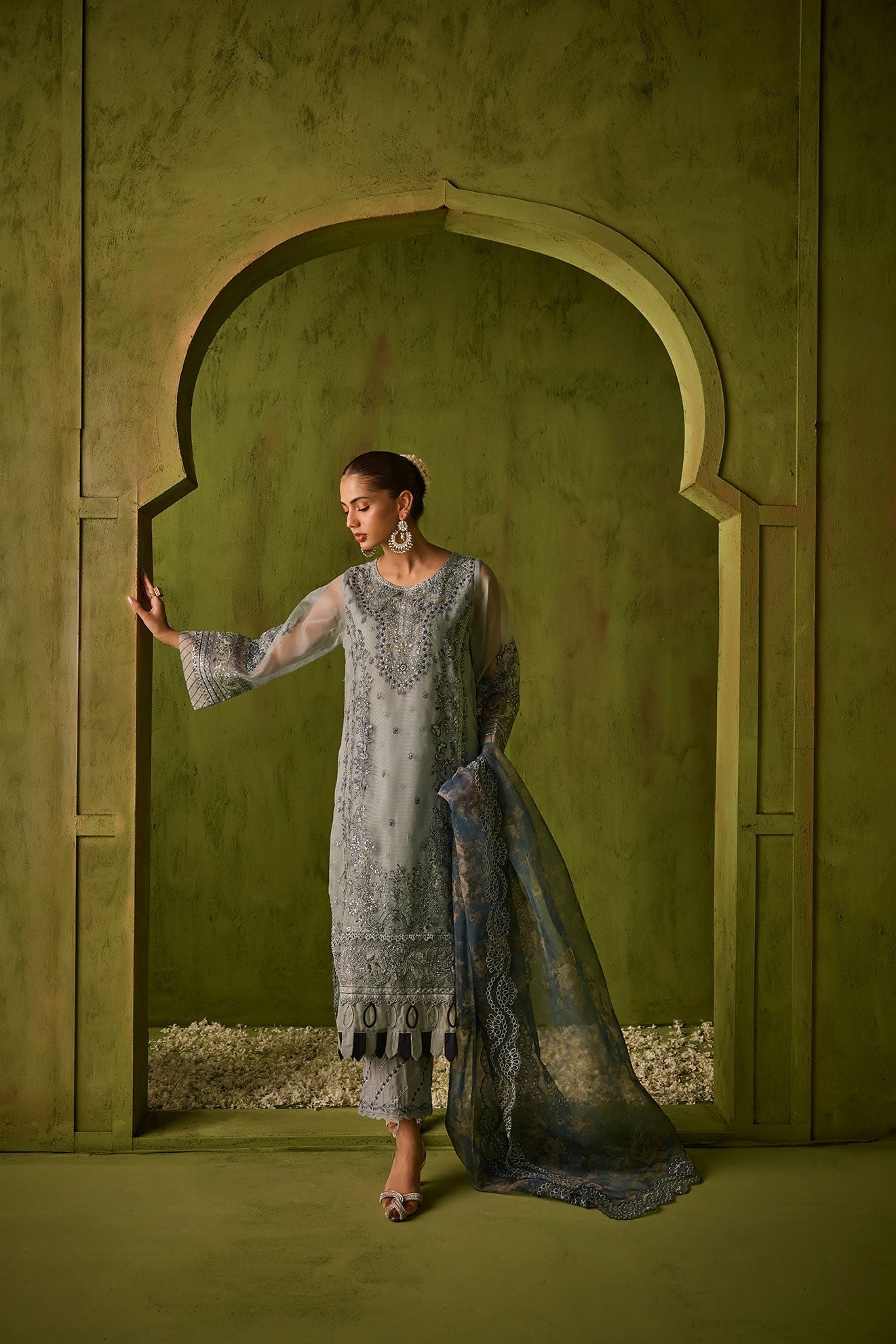 Dhanak | Festive Formals | SS24DU-3196 BLUE 3Pcs by Dhanak - Designer Dress - Type: Formal - Available at Libayah - 100% Original