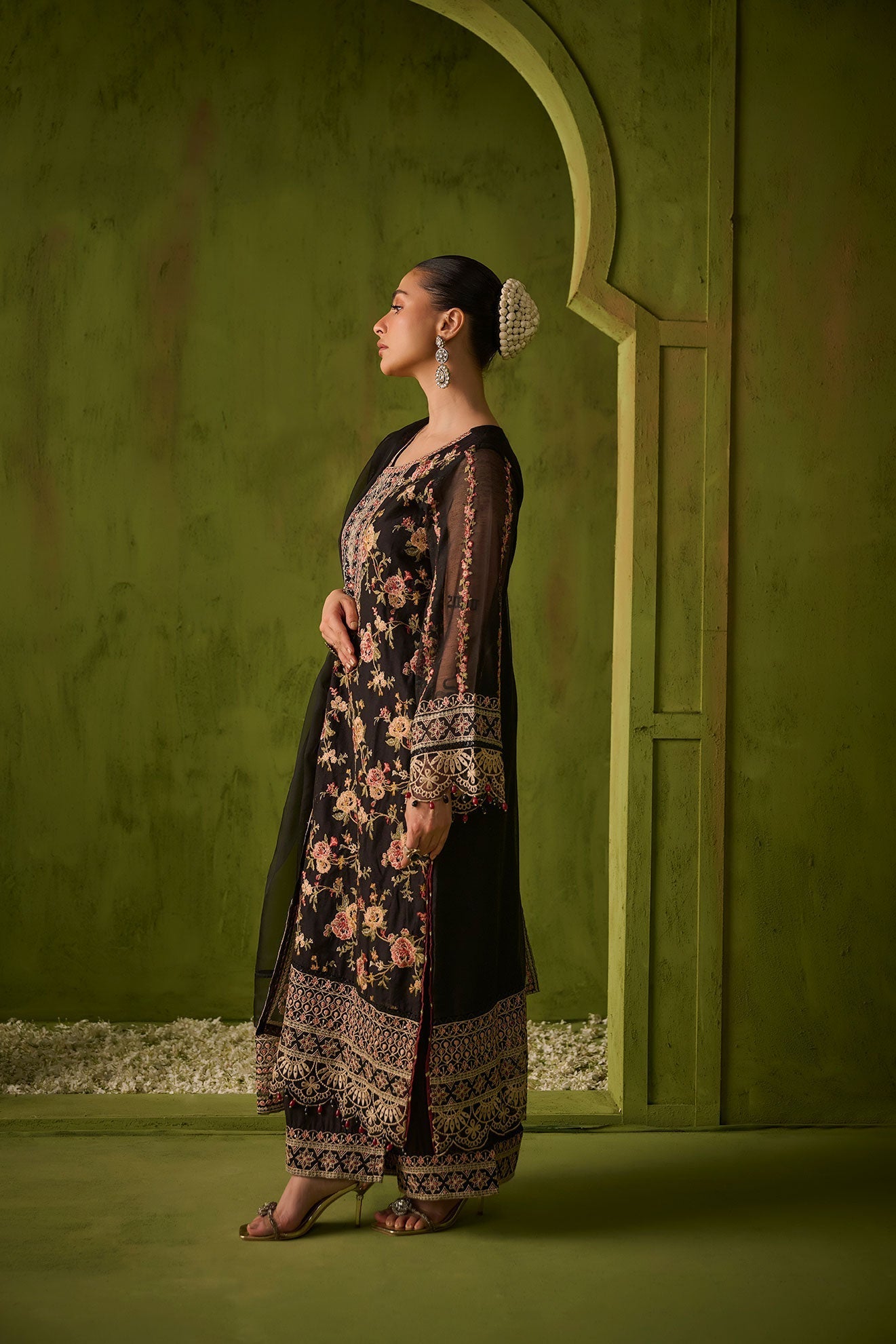 Dhanak | Festive Formals | SS24DU-3192 BLACK 3Pcs by Dhanak - Designer Dress - Type: Formal - Available at Libayah - 100% Original