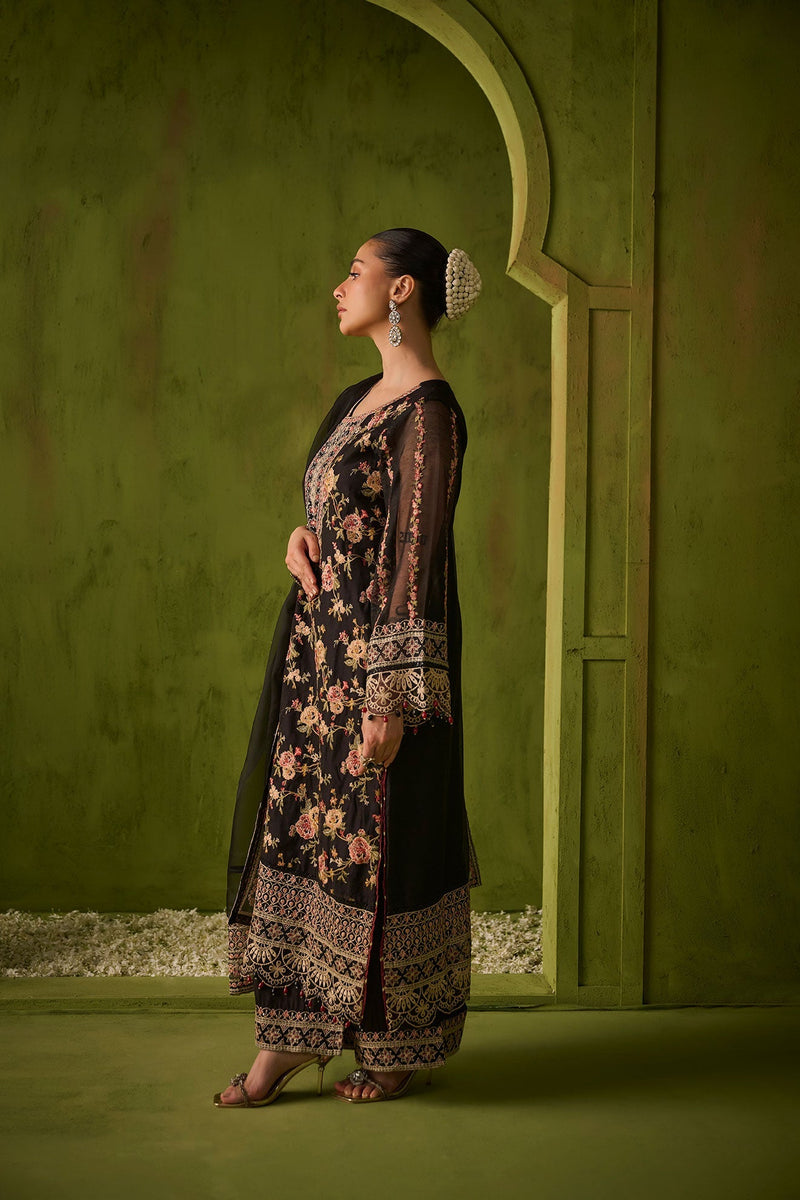 Dhanak | Festive Formals | SS24DU-3192 BLACK 3Pcs by Dhanak - Designer Dress - Type: Formal - Available at Libayah - 100% Original