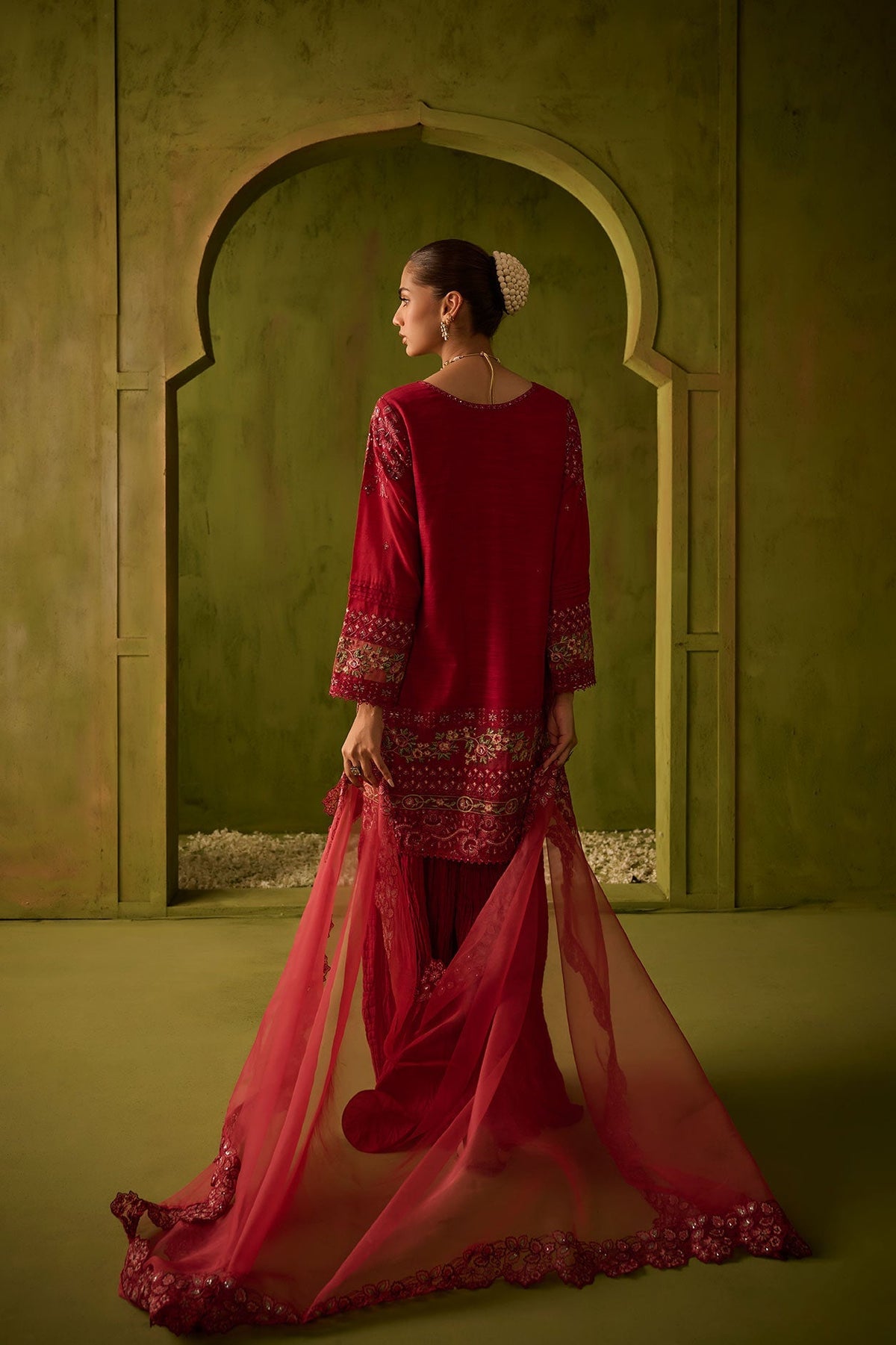 Dhanak | Festive Formals | SS24DU-3200 DARK-PINK 3Pcs by Dhanak - Designer Dress - Type: Formal - Available at Libayah - 100% Original