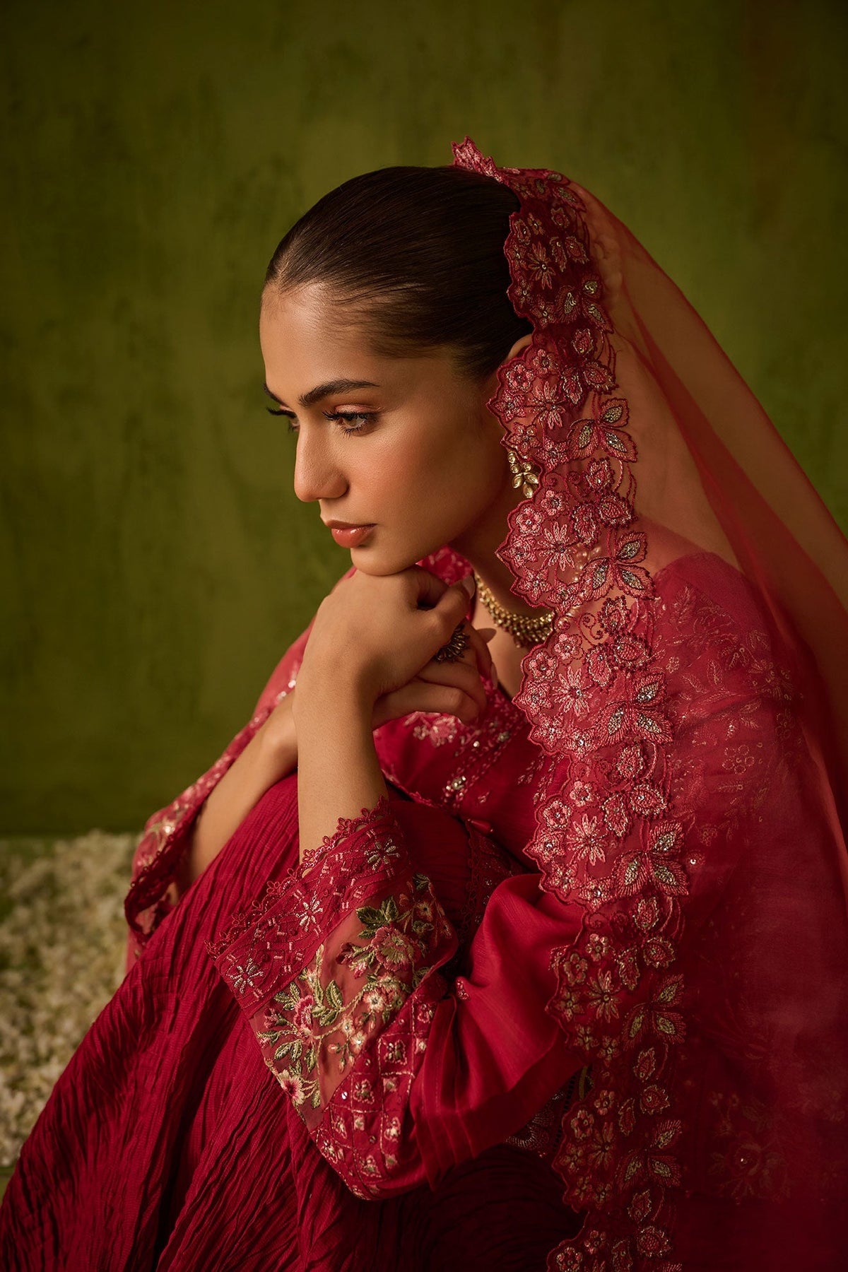 Dhanak | Festive Formals | SS24DU-3200 DARK-PINK 3Pcs by Dhanak - Designer Dress - Type: Formal - Available at Libayah - 100% Original