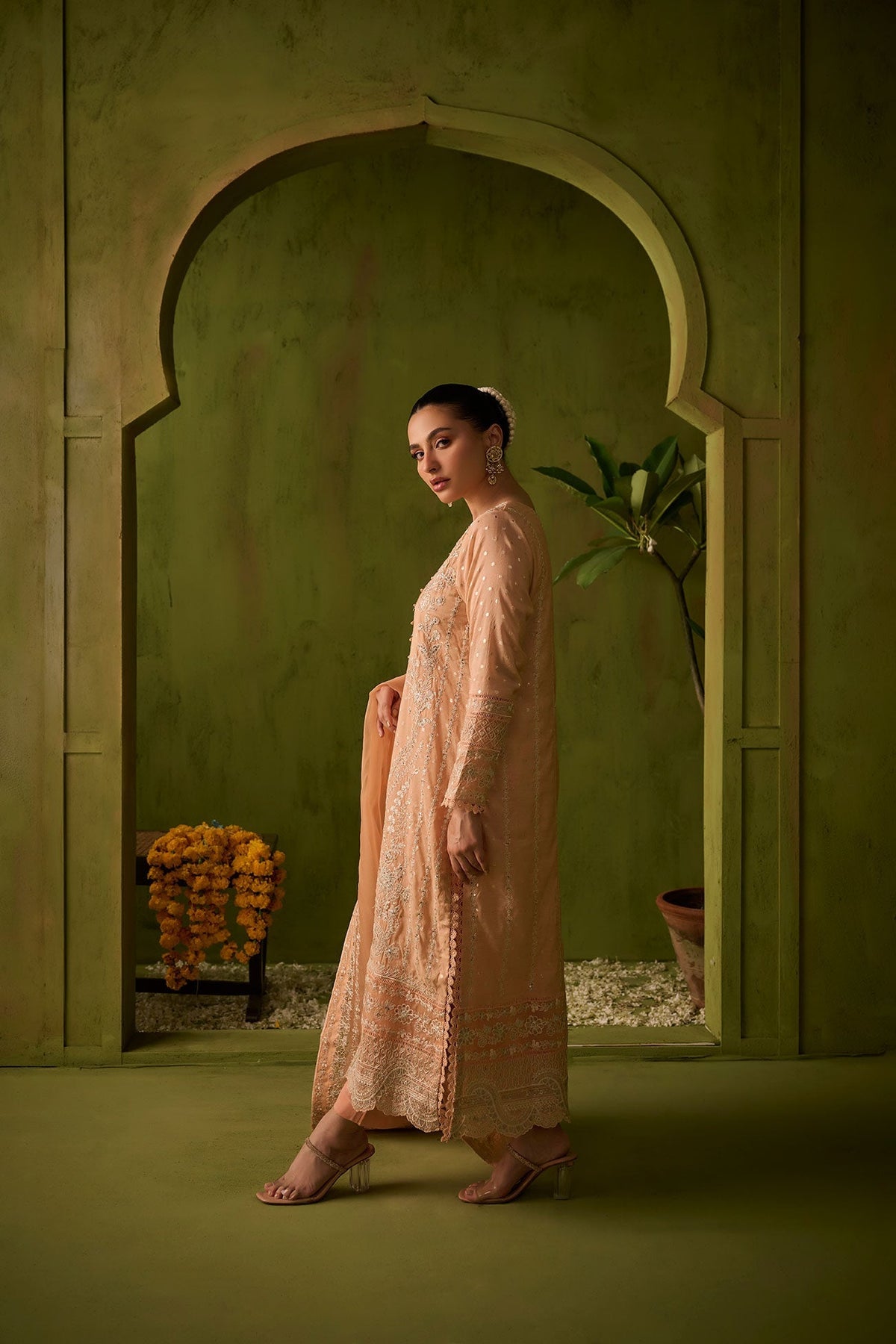 Dhanak | Festive Formals | SS24DU-3199 L-PINK 3Pcs by Dhanak - Designer Dress - Type: Formal - Available at Libayah - 100% Original