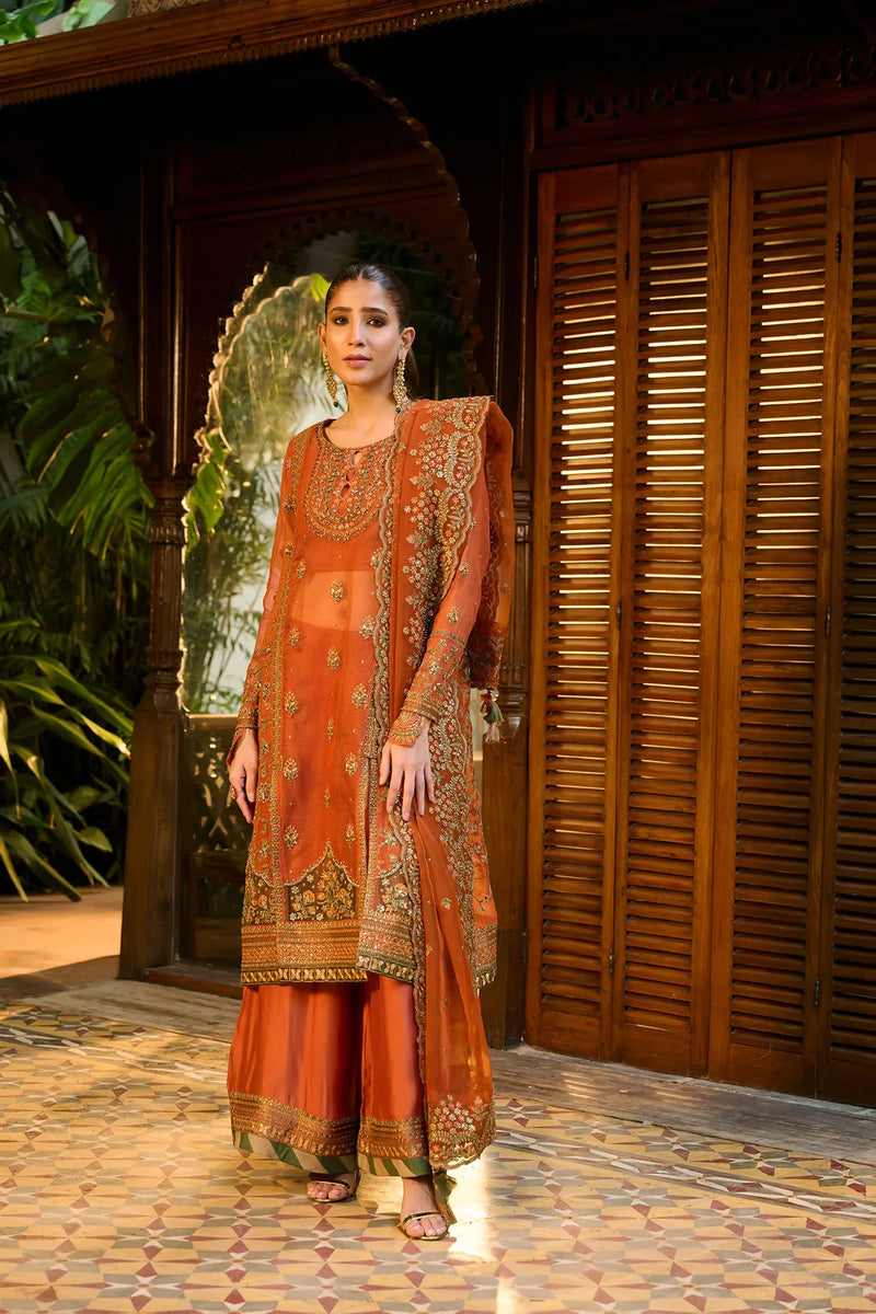 Dhanak | Bridal Couture | HF-3001 RUST by Dhanak - Designer Dress - Type: Ladies Clothes - Available at Libayah - 100% Original