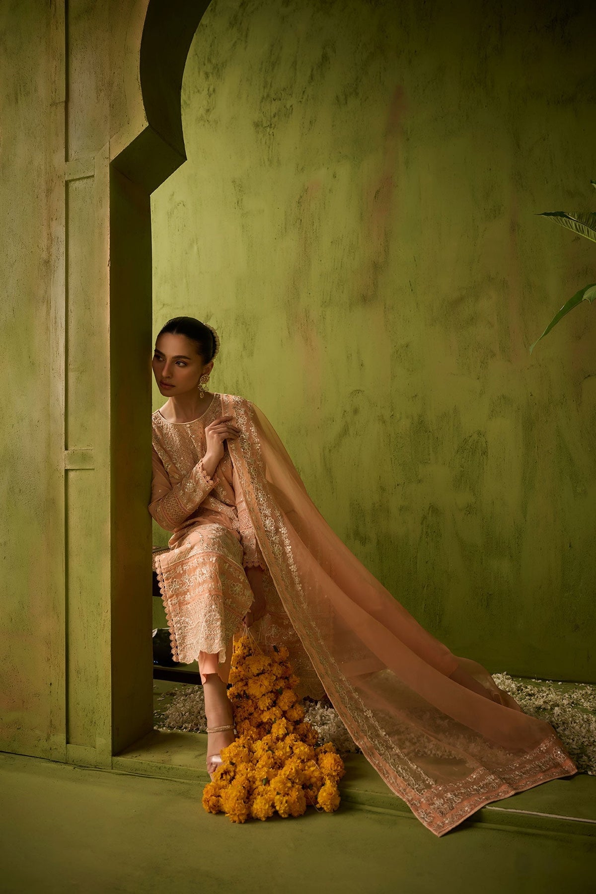 Dhanak | Festive Formals | SS24DU-3199 L-PINK 3Pcs by Dhanak - Designer Dress - Type: Formal - Available at Libayah - 100% Original