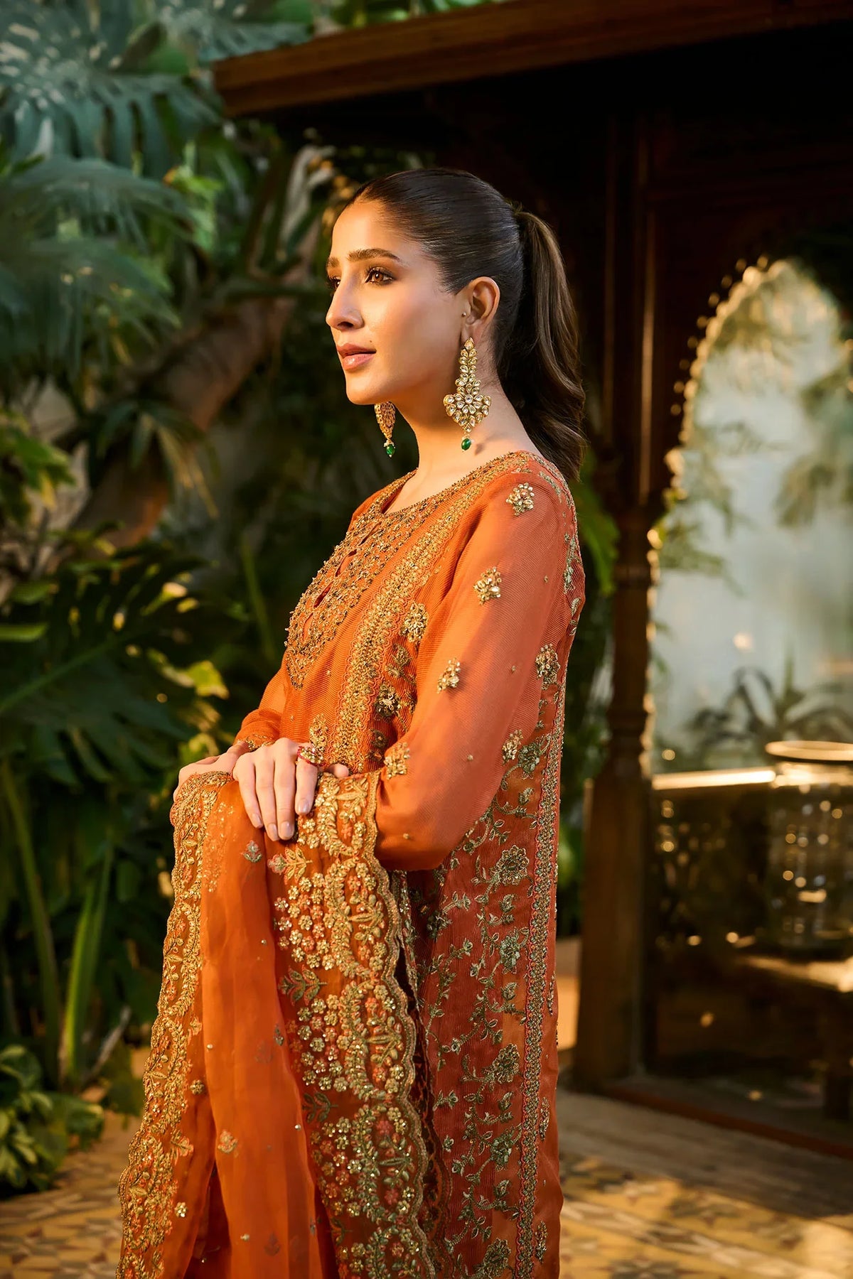 Dhanak | Bridal Couture | HF-3001 RUST by Dhanak - Designer Dress - Type: Ladies Clothes - Available at Libayah - 100% Original