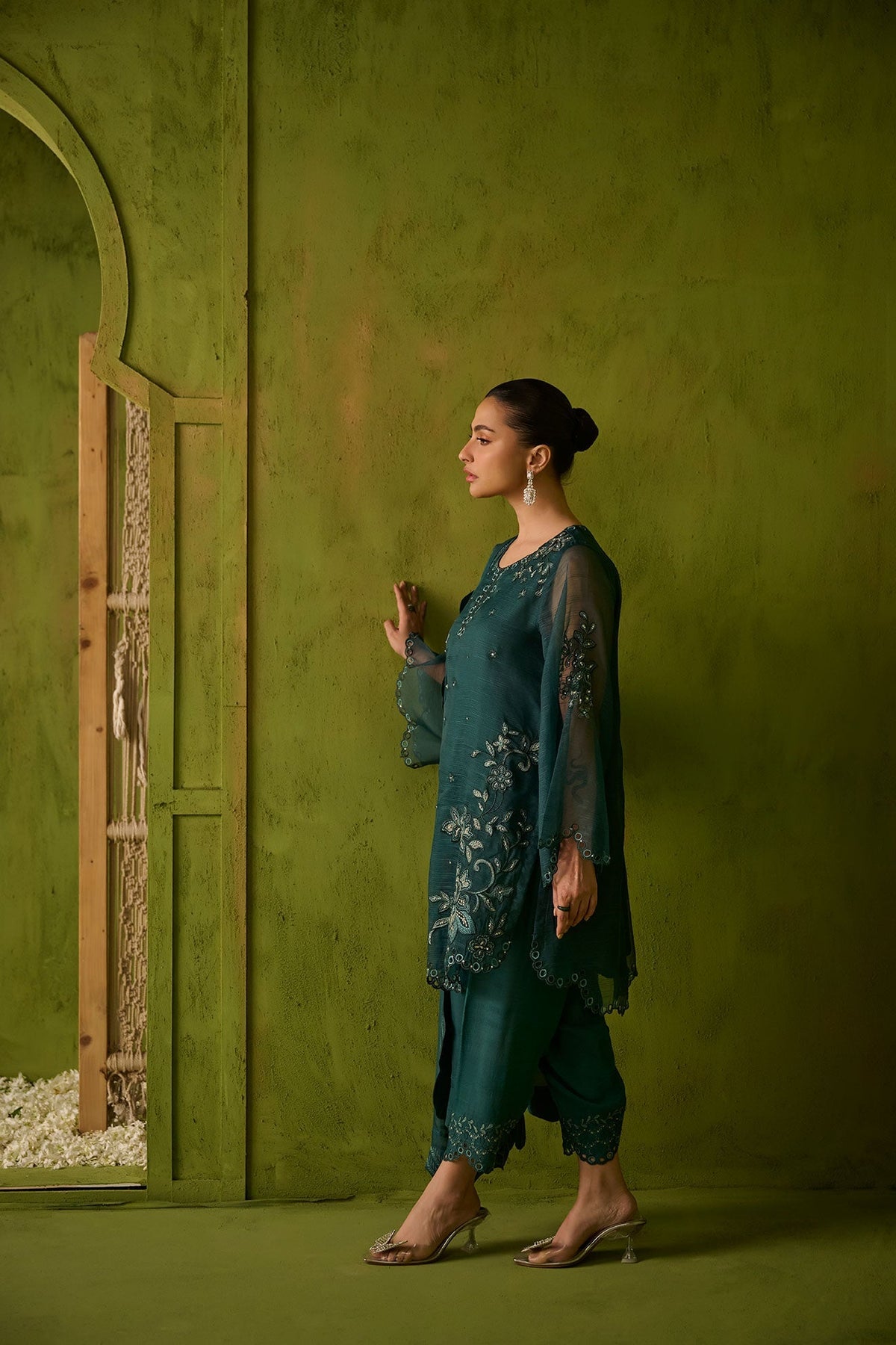 Dhanak | Festive Signature Pret | SS24DA-2478 DARK GREEN by Dhanak - Designer Dress - Type: Formal - Available at Libayah - 100% Original