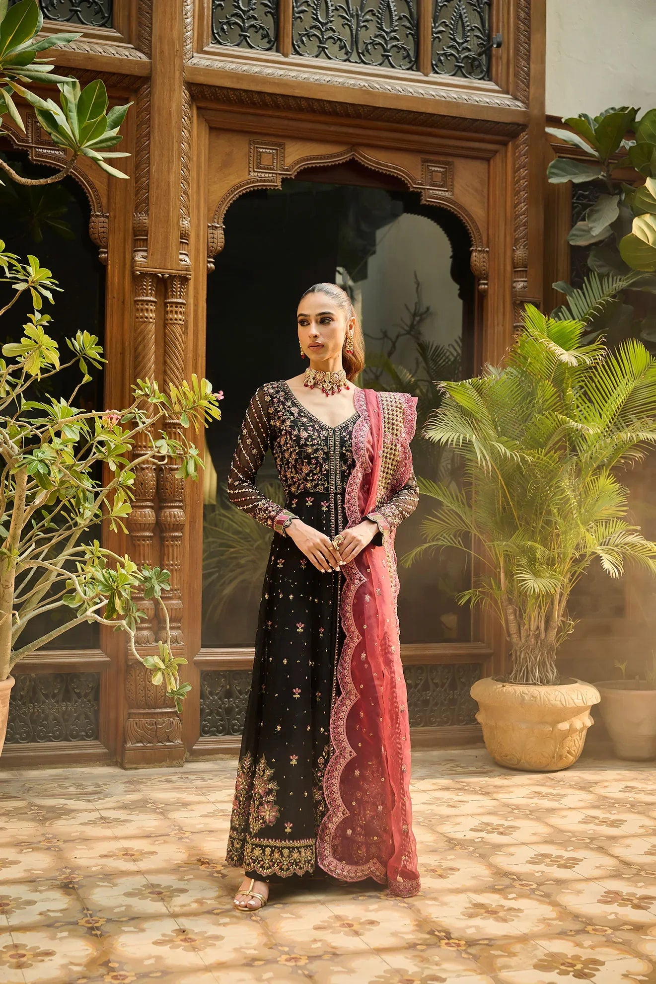 Dhanak | Bridal Couture | HF-3007 BLACK by Dhanak - Designer Dress - Type: Ladies Clothes - Available at Libayah - 100% Original