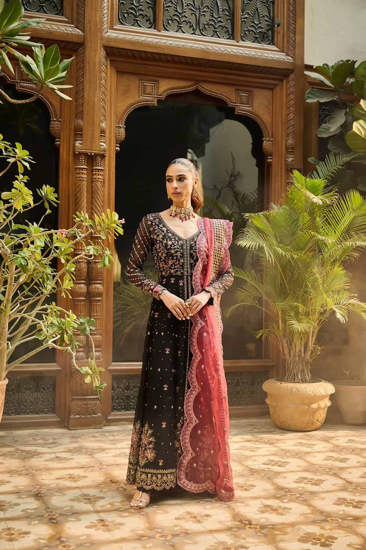 Dhanak | Bridal Couture | HF-3007 BLACK by Dhanak - Designer Dress - Type: Ladies Clothes - Available at Libayah - 100% Original
