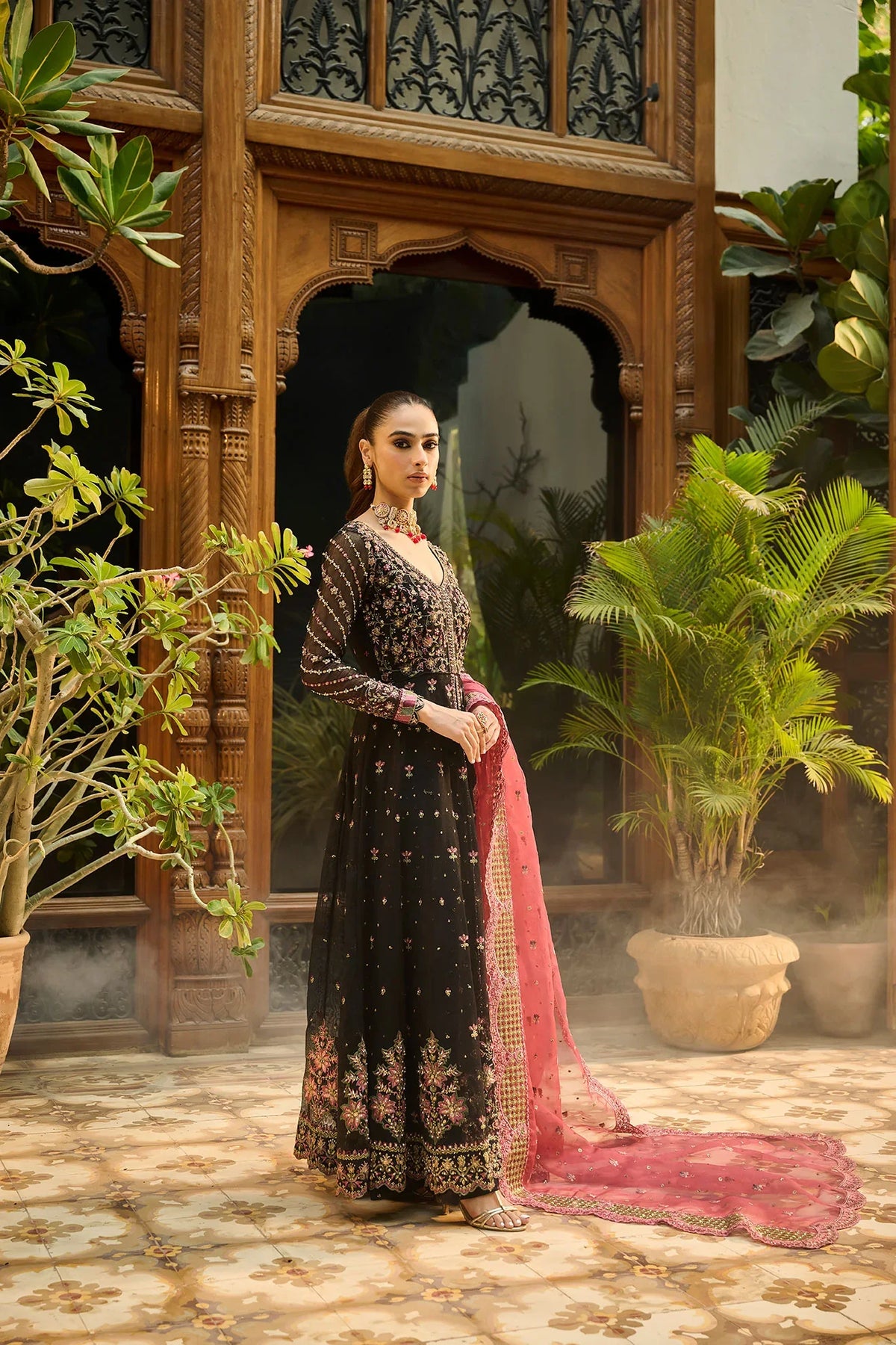 Dhanak | Bridal Couture | HF-3007 BLACK by Dhanak - Designer Dress - Type: Ladies Clothes - Available at Libayah - 100% Original