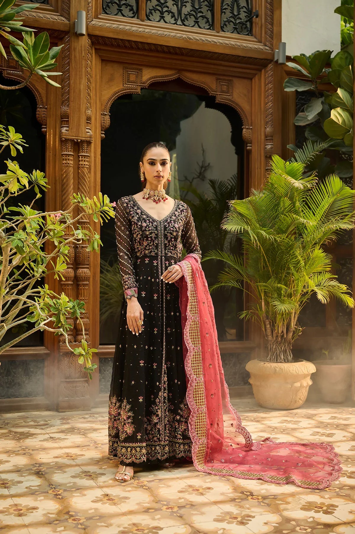 Dhanak | Bridal Couture | HF-3007 BLACK by Dhanak - Designer Dress - Type: Ladies Clothes - Available at Libayah - 100% Original