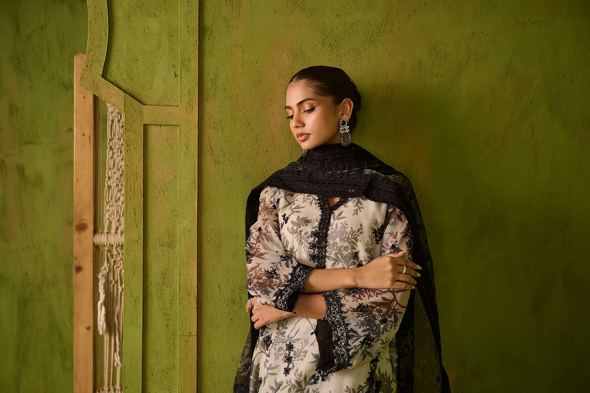 Dhanak | Festive Signature Pret | SS24DA-2467 GREY by Dhanak - Designer Dress - Type: Formal - Available at Libayah - 100% Original