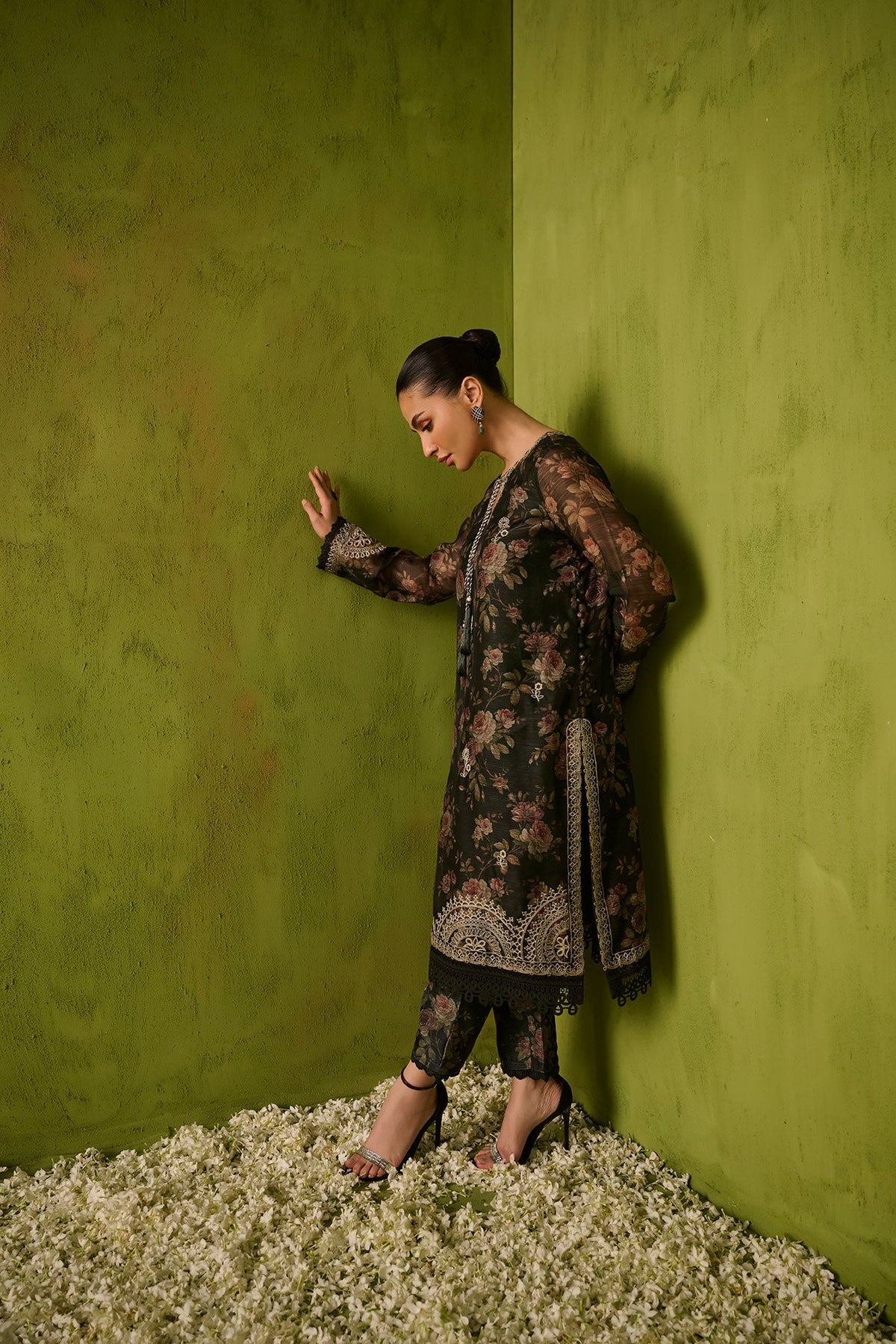 Dhanak | Festive Signature Pret | SS24DA-2474 DARK GREEN by Dhanak - Designer Dress - Type: Formal - Available at Libayah - 100% Original