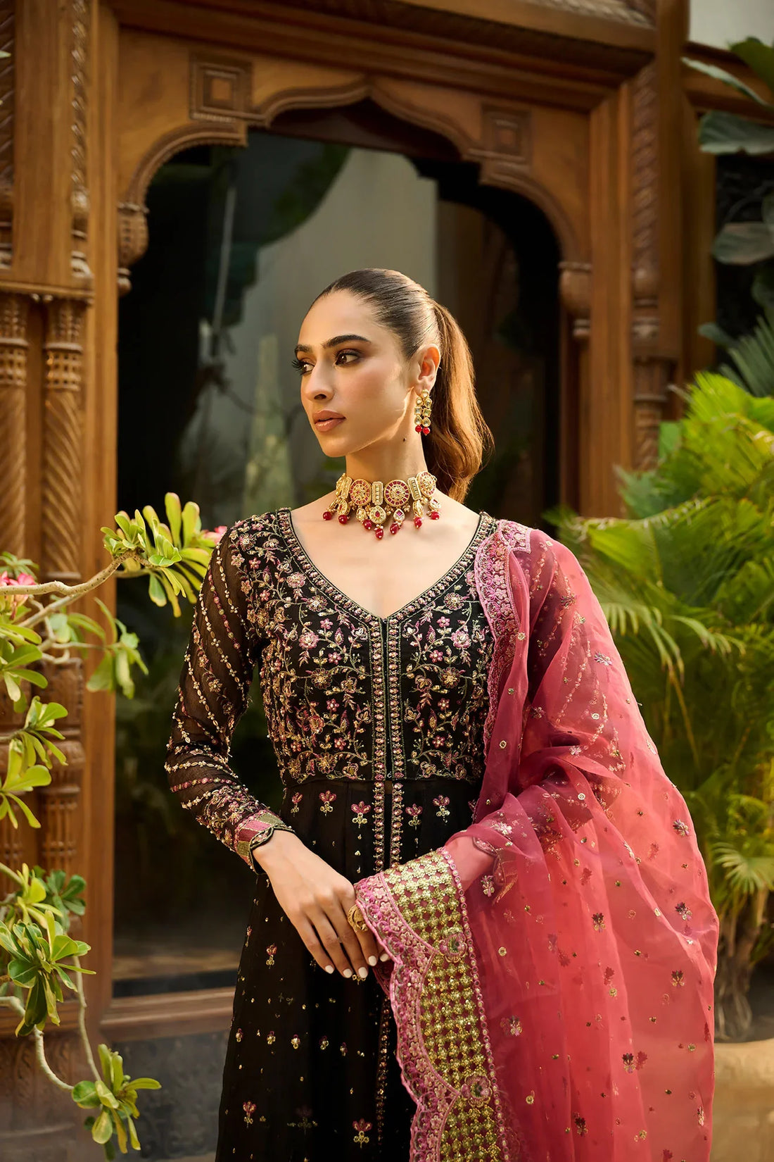 Dhanak | Bridal Couture | HF-3007 BLACK by Dhanak - Designer Dress - Type: Ladies Clothes - Available at Libayah - 100% Original