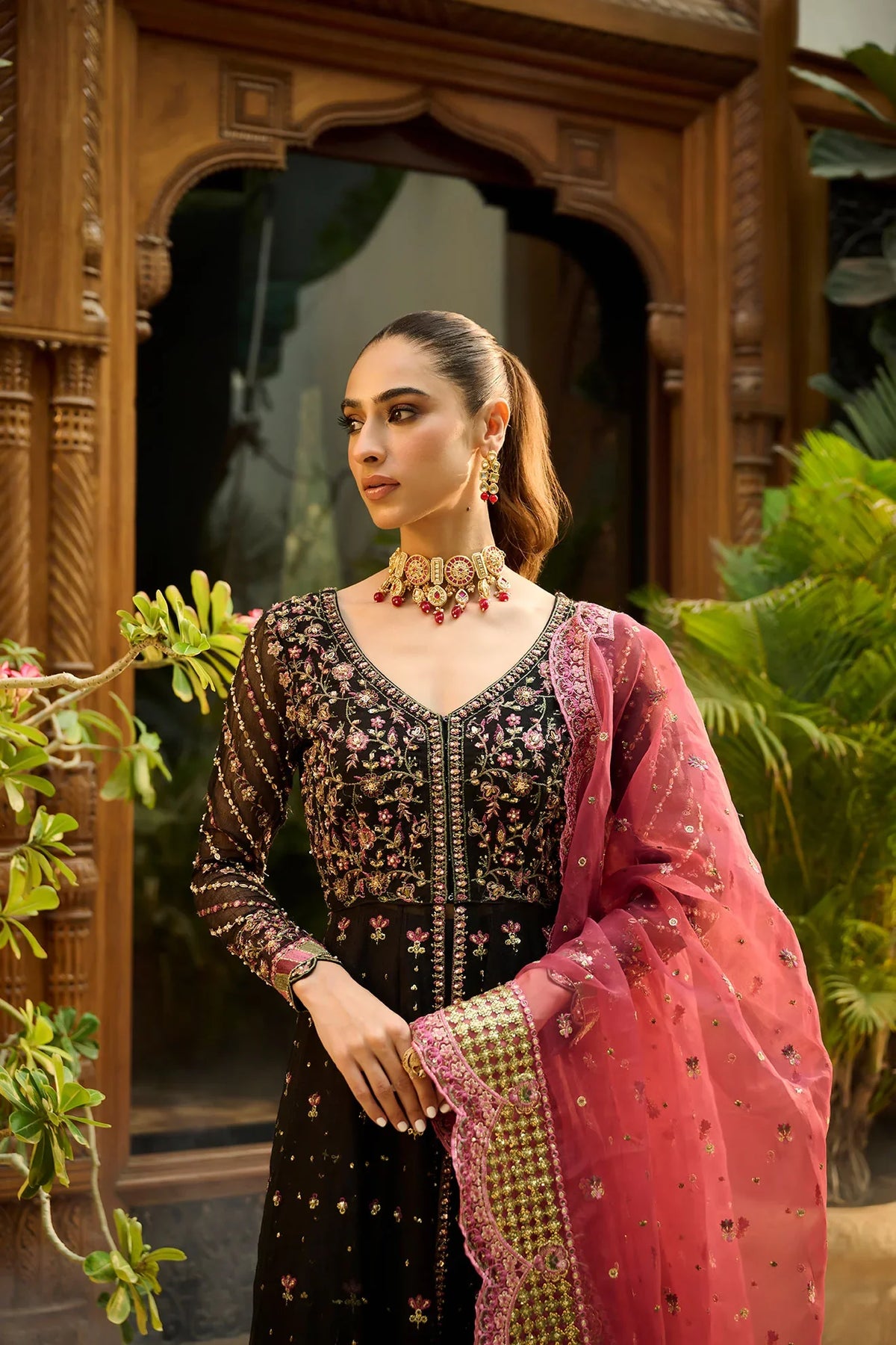 Dhanak | Bridal Couture | HF-3007 BLACK by Dhanak - Designer Dress - Type: Ladies Clothes - Available at Libayah - 100% Original