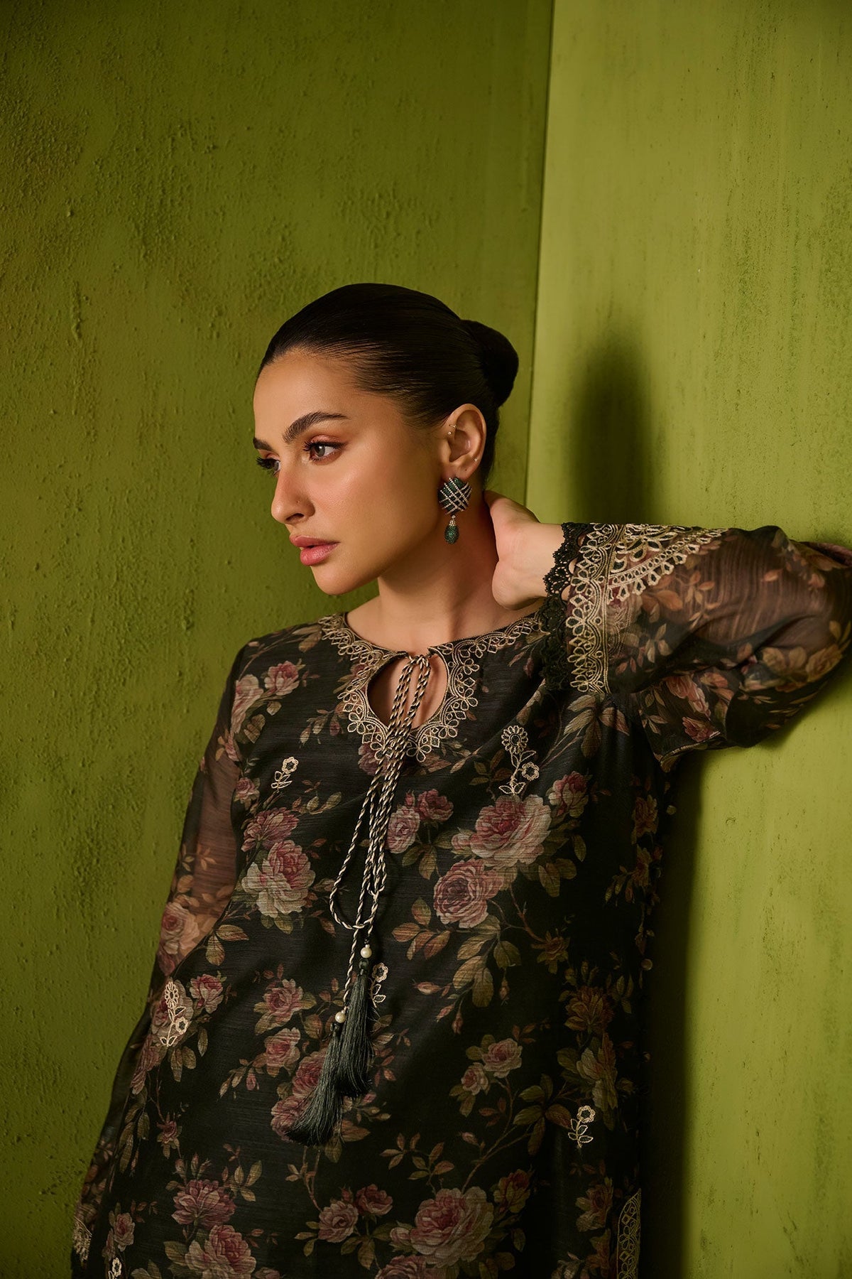 Dhanak | Festive Signature Pret | SS24DA-2474 DARK GREEN by Dhanak - Designer Dress - Type: Formal - Available at Libayah - 100% Original