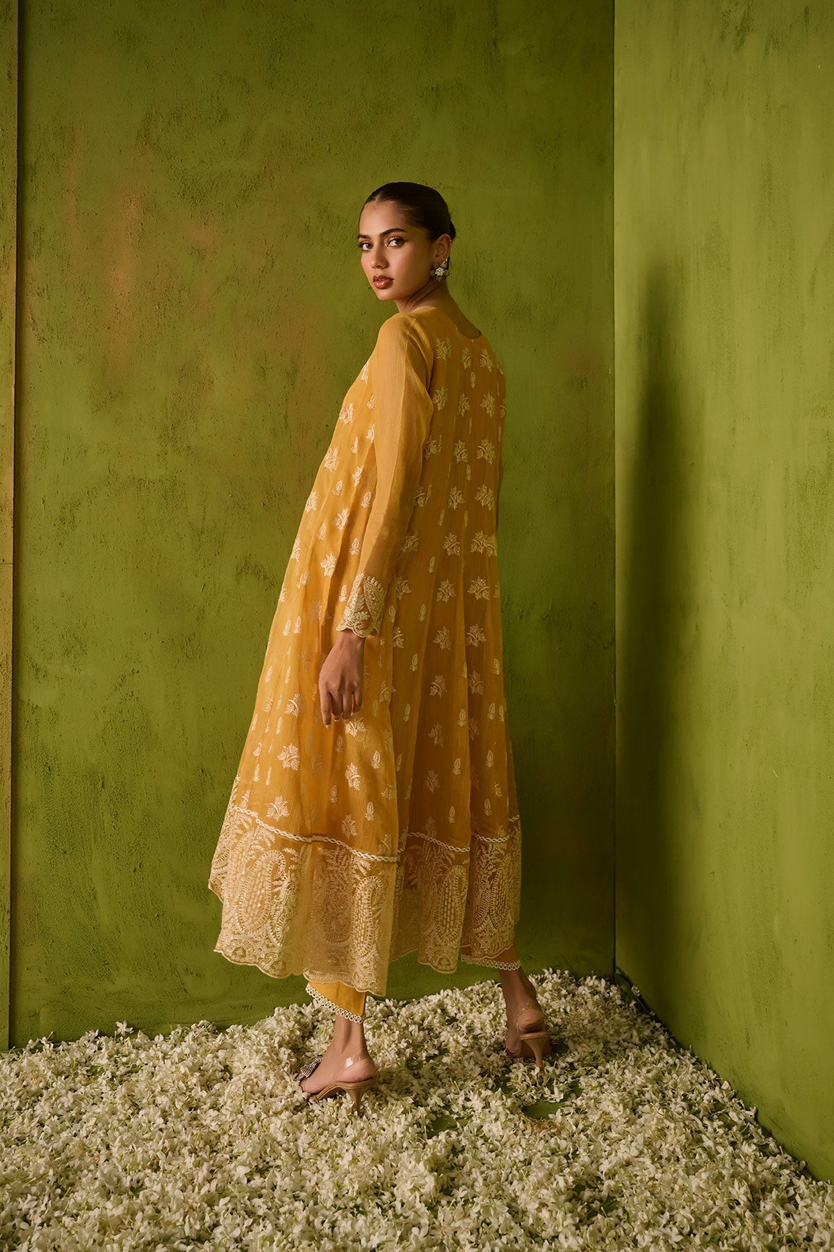 Dhanak | Festive Signature Pret | SS24DA-2479 MUSTARD by Dhanak - Designer Dress - Type: Formal - Available at Libayah - 100% Original