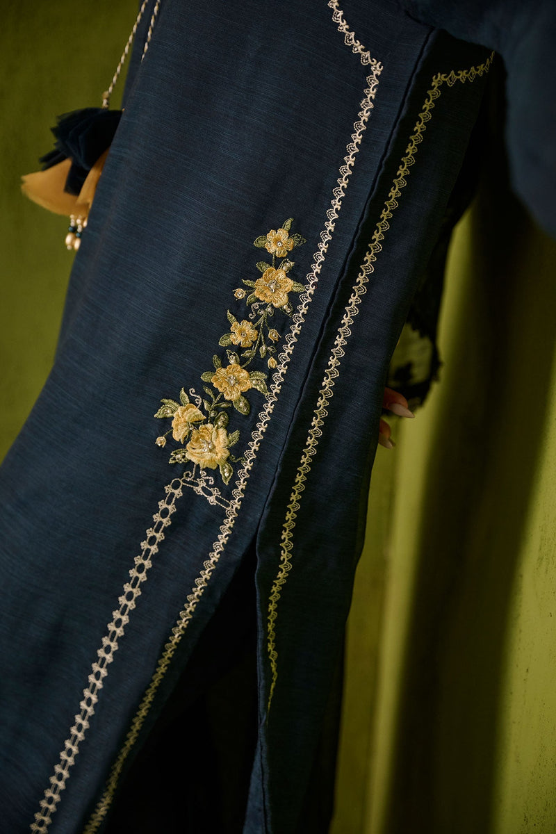 Dhanak | Festive Signature Pret | SS24DA-2422 NAVY BLUE by Dhanak - Designer Dress - Type: Formal - Available at Libayah - 100% Original