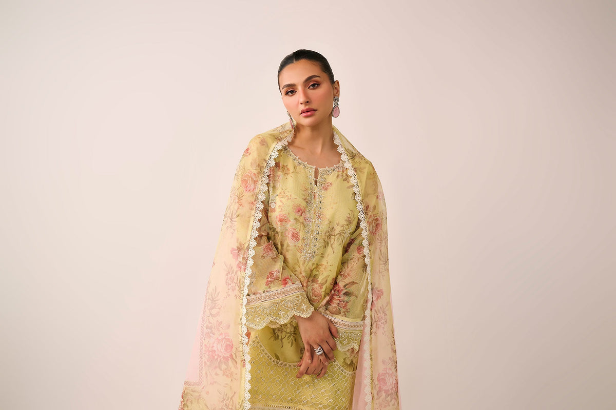 Dhanak | Festive Signature Pret | SS24DA-2466 LEMON YELLOW by Dhanak - Designer Dress - Type: Formal - Available at Libayah - 100% Original