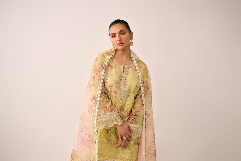 Dhanak | Festive Signature Pret | SS24DA-2466 LEMON YELLOW by Dhanak - Designer Dress - Type: Formal - Available at Libayah - 100% Original