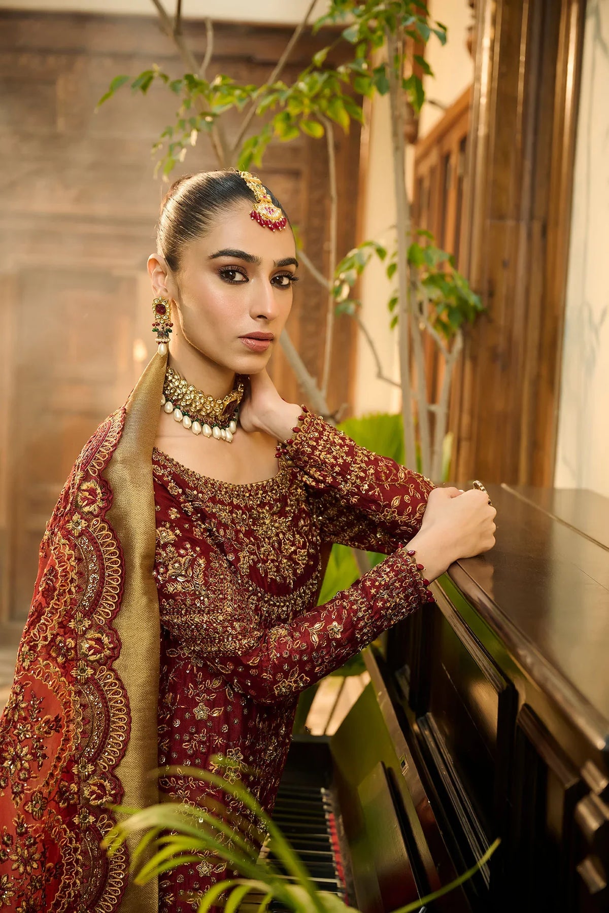 Dhanak | Bridal Couture | HF-3009 RED by Dhanak - Designer Dress - Type: Ladies Clothes - Available at Libayah - 100% Original