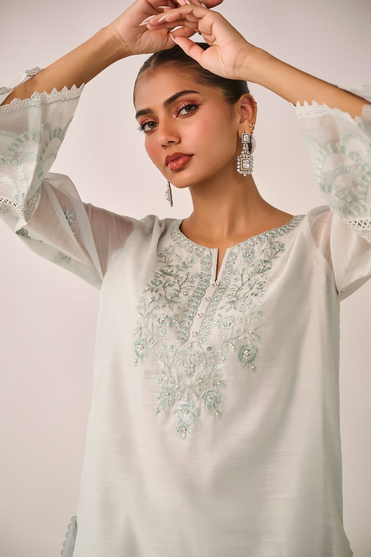 Dhanak | Festive Signature Pret | SS24DA-2481 SKY BLUE by Dhanak - Designer Dress - Type: Formal - Available at Libayah - 100% Original