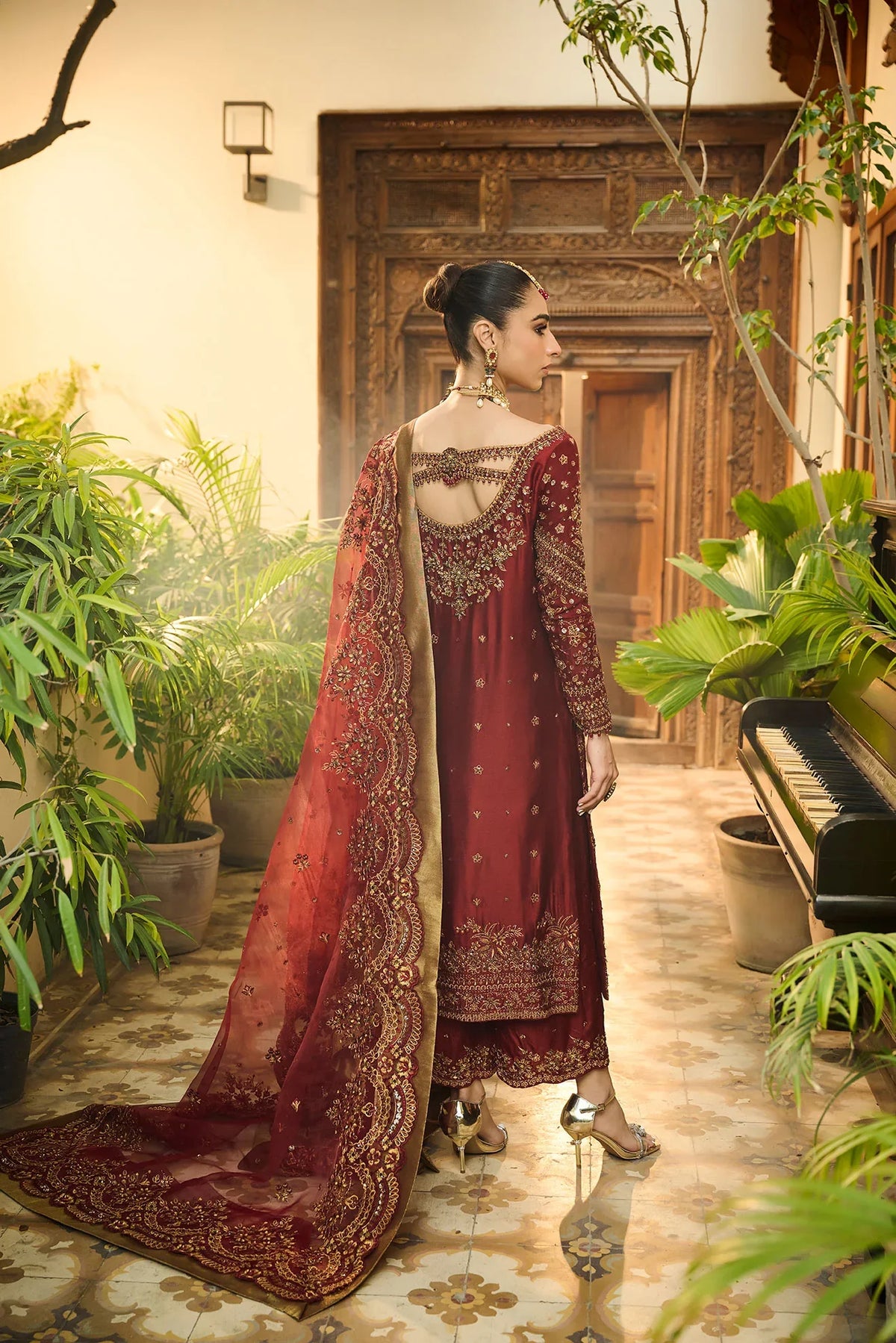 Dhanak | Bridal Couture | HF-3009 RED by Dhanak - Designer Dress - Type: Ladies Clothes - Available at Libayah - 100% Original