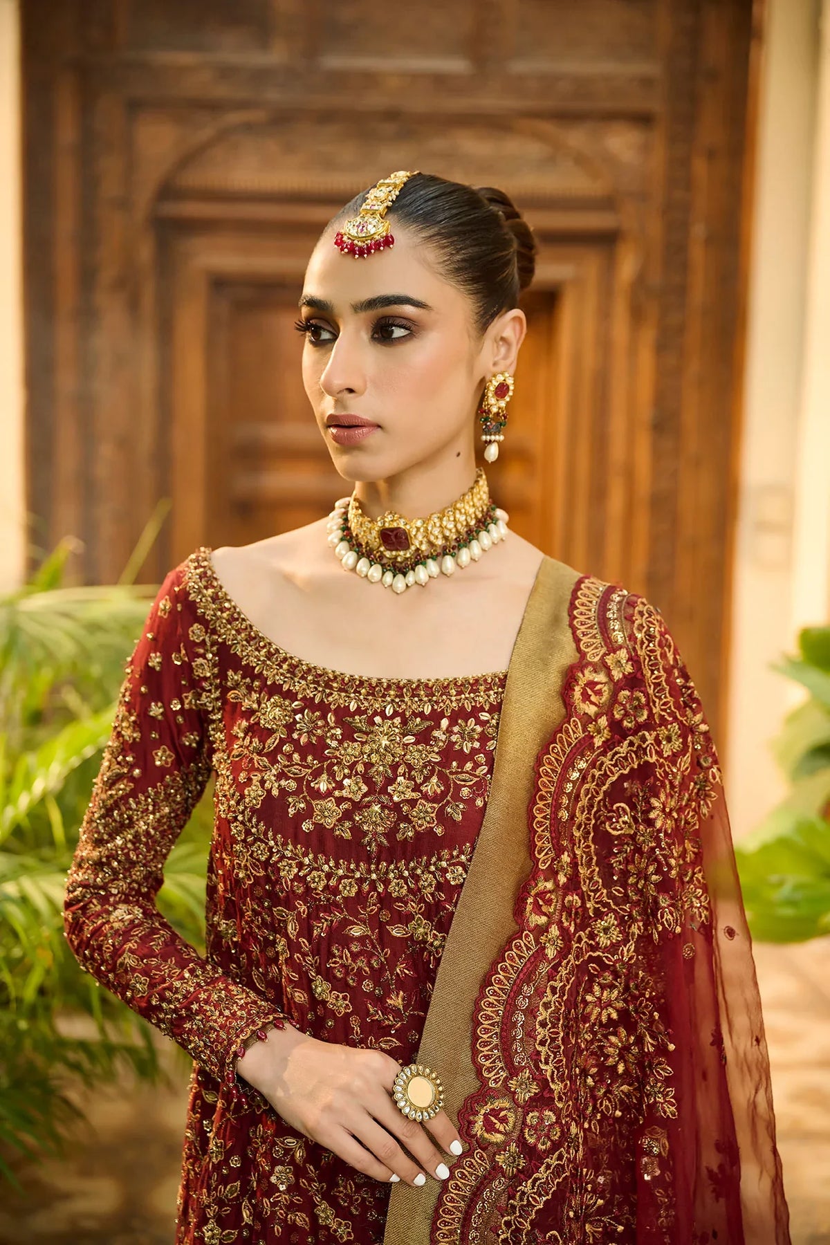 Dhanak | Bridal Couture | HF-3009 RED by Dhanak - Designer Dress - Type: Ladies Clothes - Available at Libayah - 100% Original