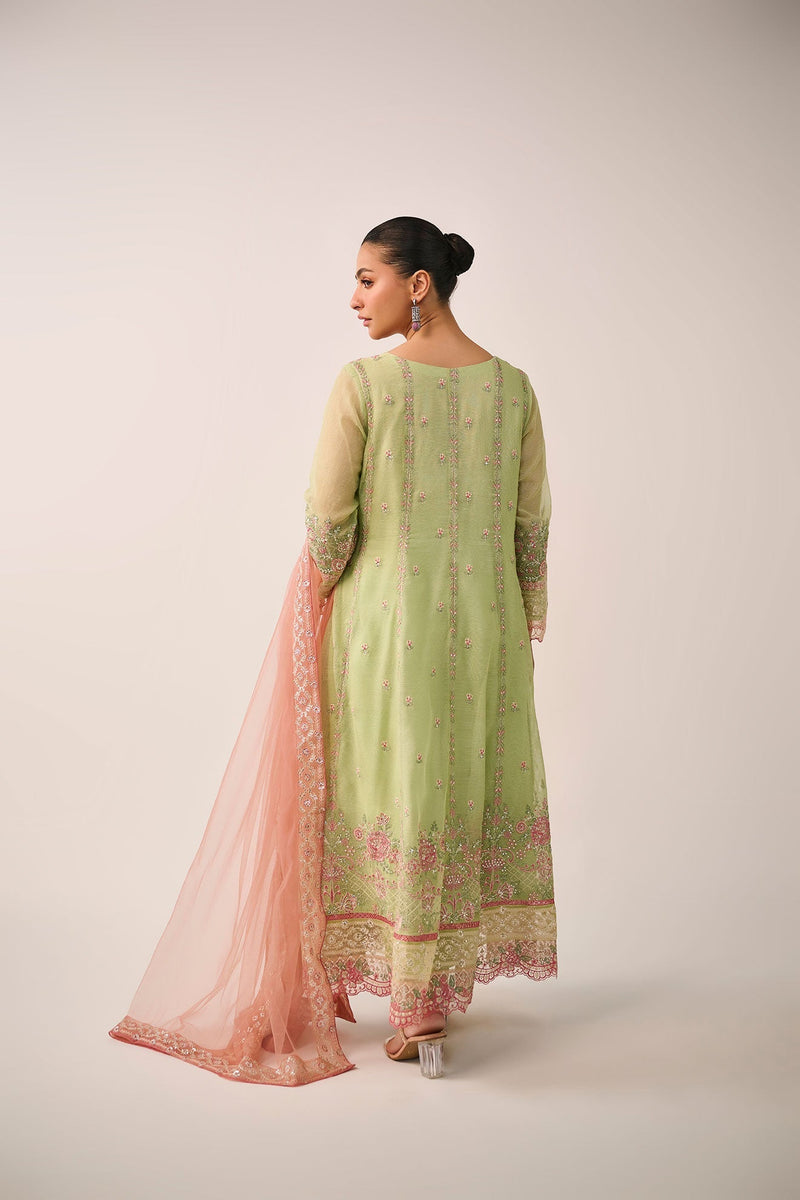 Dhanak | Festive Signature Pret | SS24DA-3195 L-GREEN by Dhanak - Designer Dress - Type: Formal - Available at Libayah - 100% Original