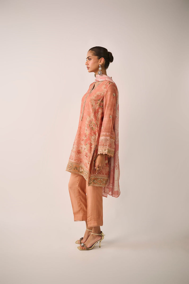 Dhanak | Festive Signature Pret | SS24DA-2477 RUST by Dhanak - Designer Dress - Type: Formal - Available at Libayah - 100% Original