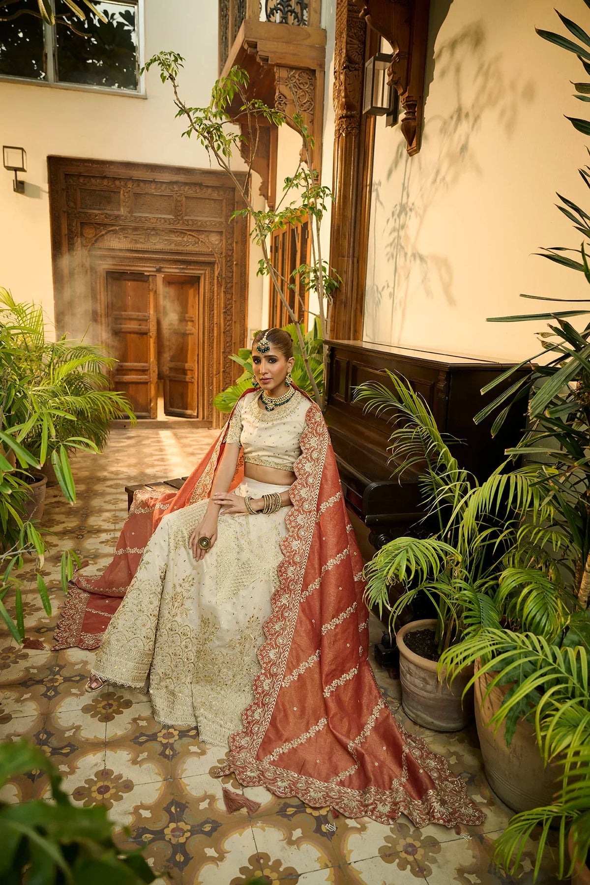 Dhanak | Bridal Couture | HF-3006 BEIGE by Dhanak - Designer Dress - Type: Ladies Clothes - Available at Libayah - 100% Original