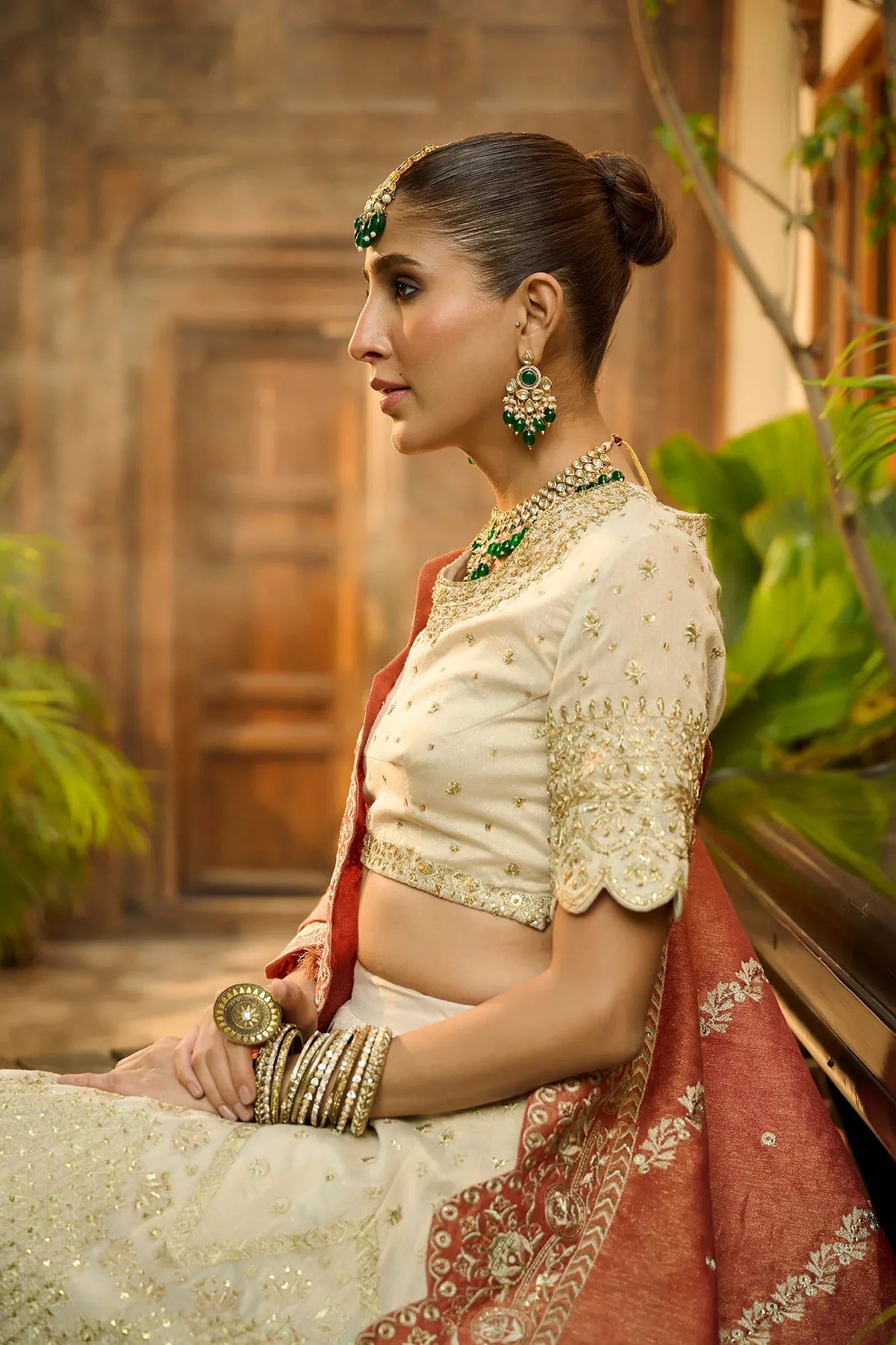 Dhanak | Bridal Couture | HF-3006 BEIGE by Dhanak - Designer Dress - Type: Ladies Clothes - Available at Libayah - 100% Original