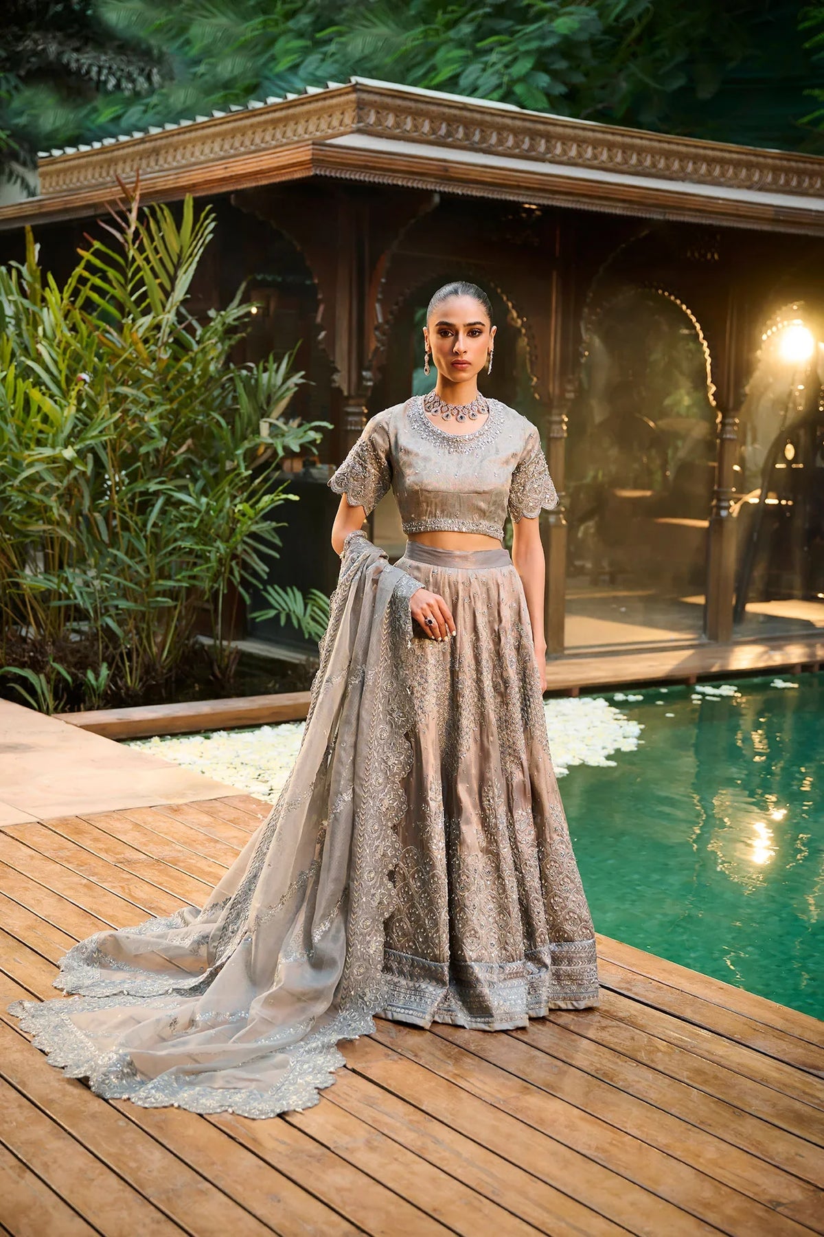 Dhanak | Bridal Couture | HF-3004 GREY by Dhanak - Designer Dress - Type: Ladies Clothes - Available at Libayah - 100% Original