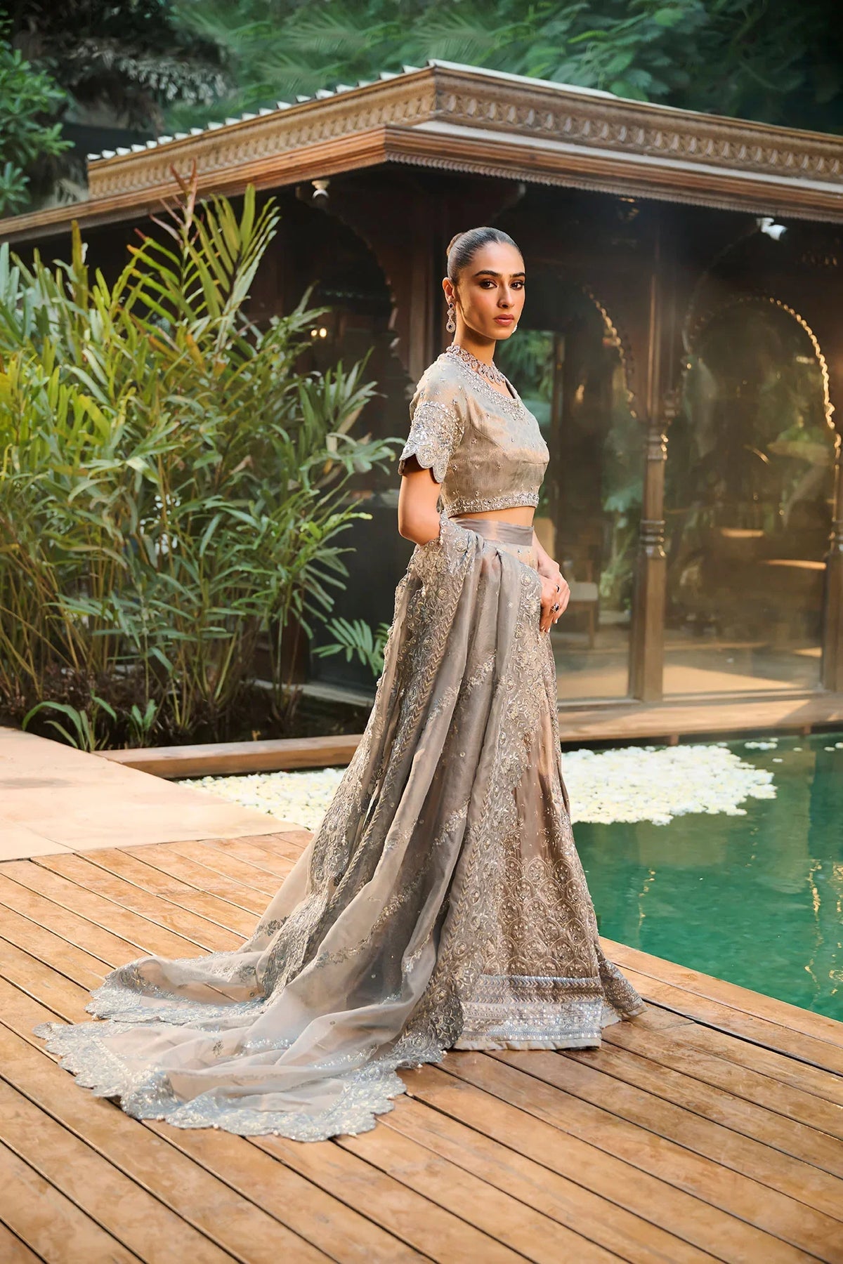 Dhanak | Bridal Couture | HF-3004 GREY by Dhanak - Designer Dress - Type: Ladies Clothes - Available at Libayah - 100% Original