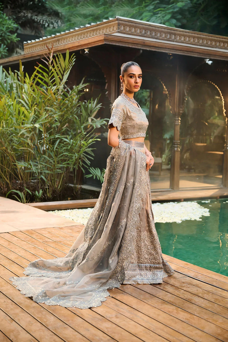 Dhanak | Bridal Couture | HF-3004 GREY by Dhanak - Designer Dress - Type: Ladies Clothes - Available at Libayah - 100% Original