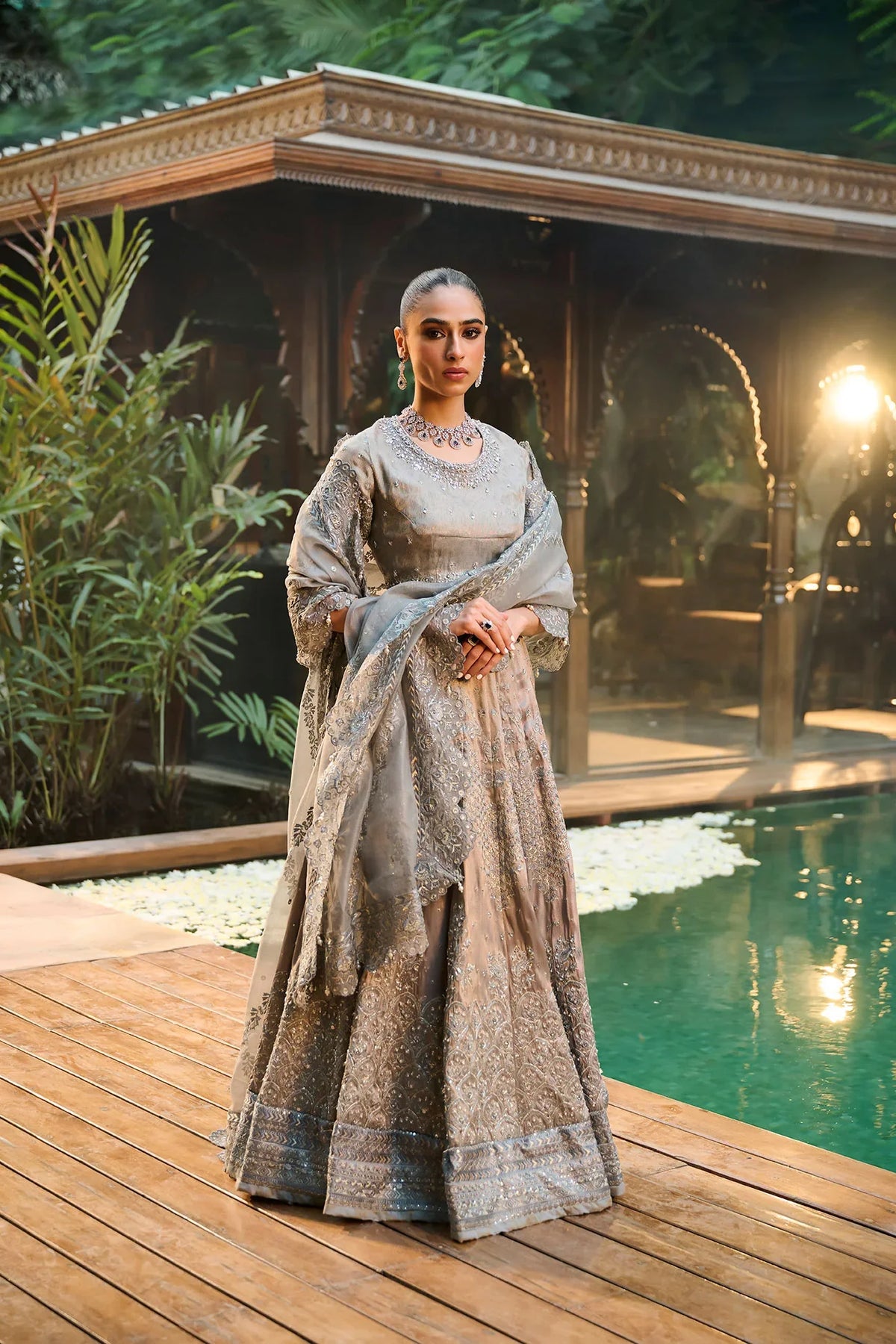 Dhanak | Bridal Couture | HF-3004 GREY by Dhanak - Designer Dress - Type: Ladies Clothes - Available at Libayah - 100% Original