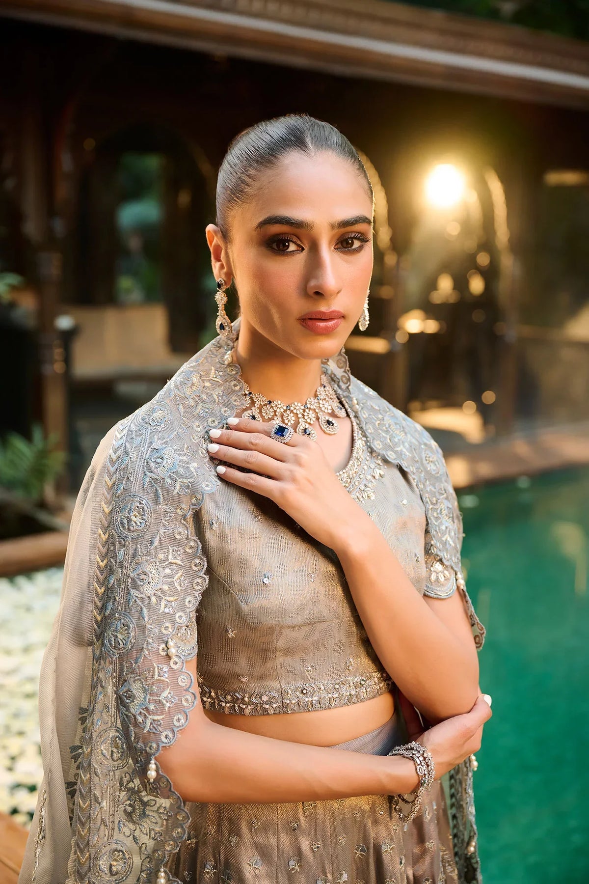 Dhanak | Bridal Couture | HF-3004 GREY by Dhanak - Designer Dress - Type: Ladies Clothes - Available at Libayah - 100% Original
