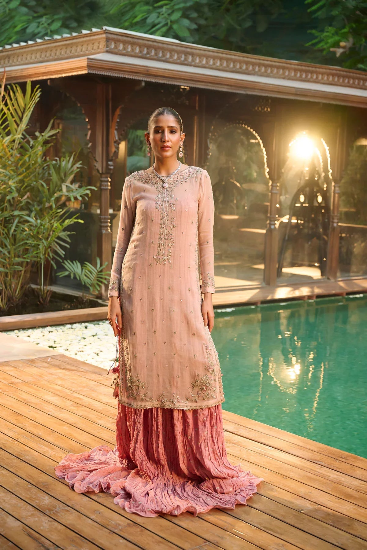 Dhanak | Bridal Couture | HF-3003 L-PINK by Dhanak - Designer Dress - Type: Ladies Clothes - Available at Libayah - 100% Original