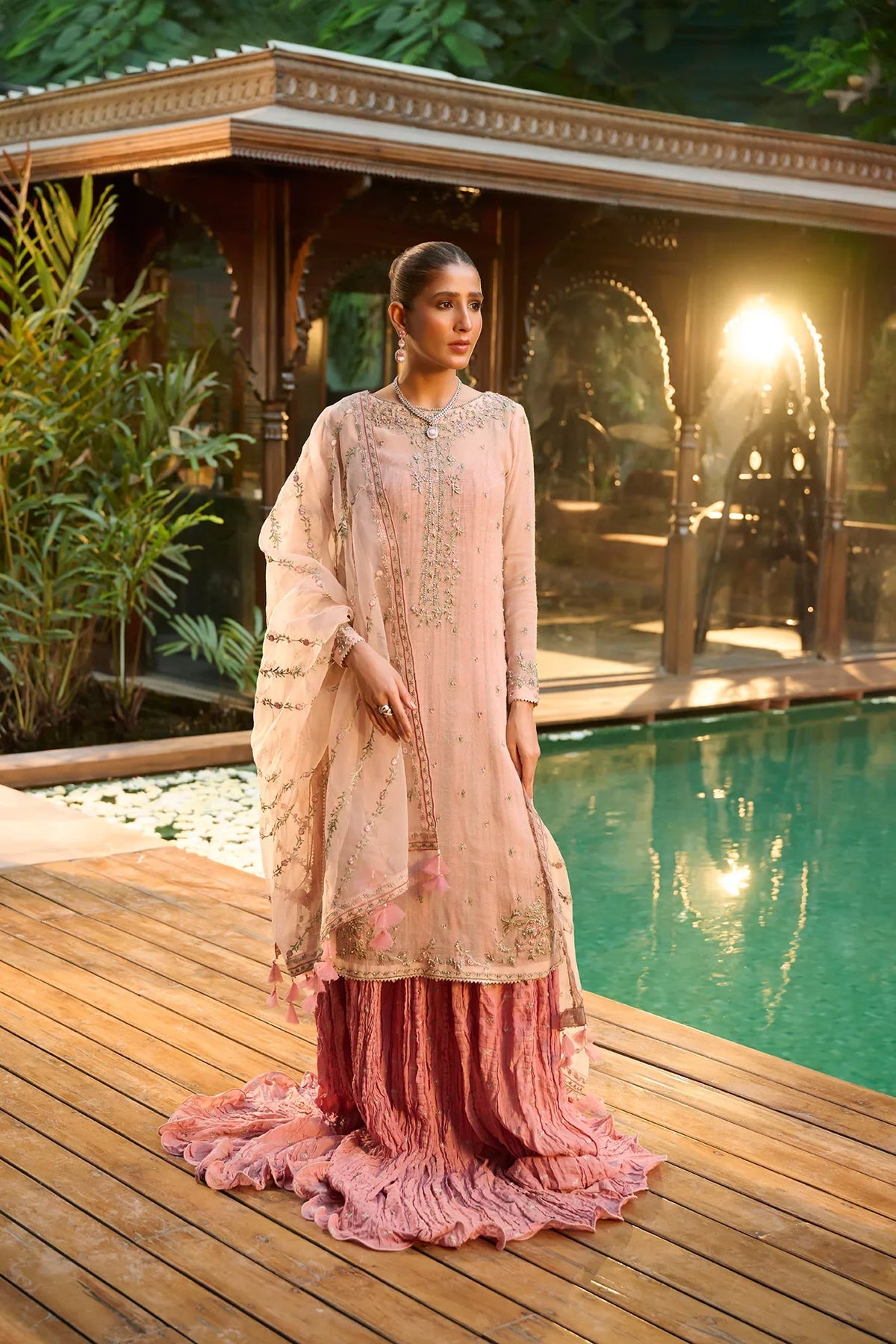 Dhanak | Bridal Couture | HF-3003 L-PINK by Dhanak - Designer Dress - Type: Ladies Clothes - Available at Libayah - 100% Original