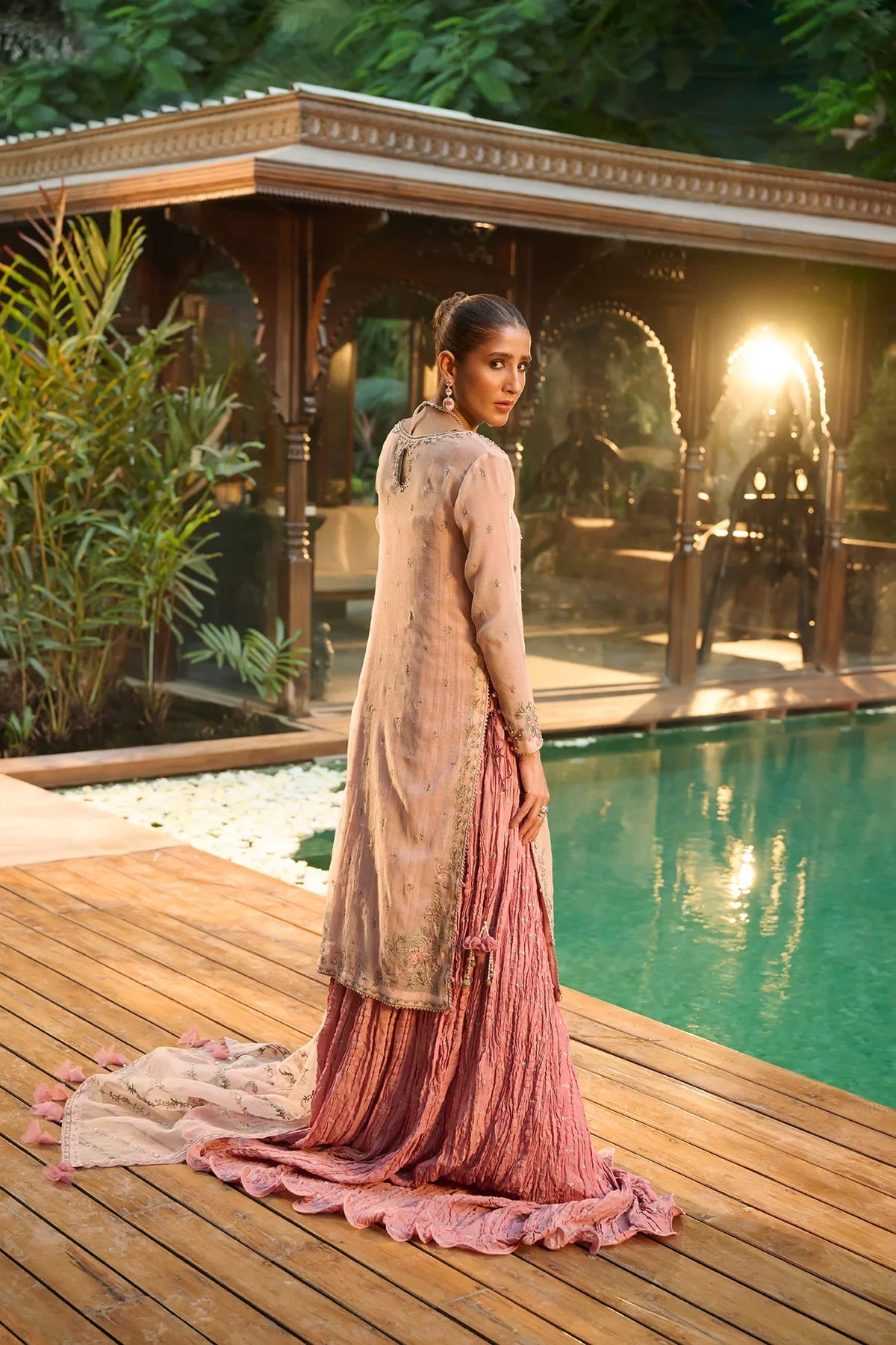 Dhanak | Bridal Couture | HF-3003 L-PINK by Dhanak - Designer Dress - Type: Ladies Clothes - Available at Libayah - 100% Original