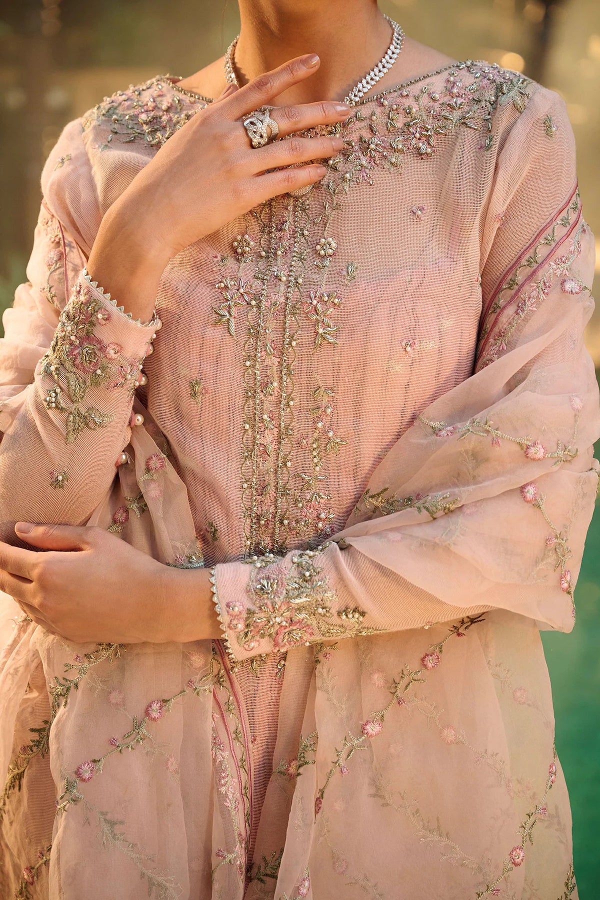 Dhanak | Bridal Couture | HF-3003 L-PINK by Dhanak - Designer Dress - Type: Ladies Clothes - Available at Libayah - 100% Original