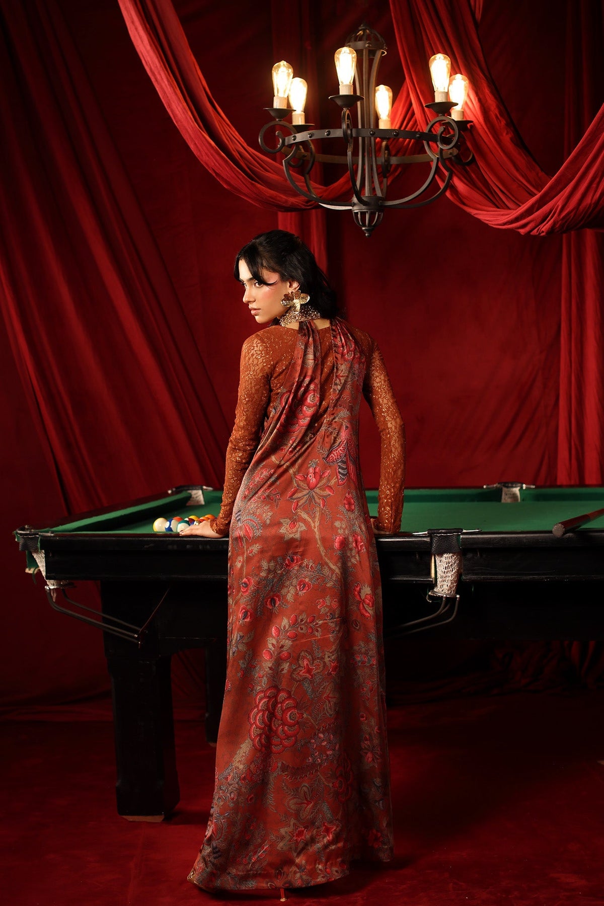 Musferah Saad | The Elite Club | Crimson Sienna by Musferah Saad - Designer Dress  - Type : Ladies Clothes - Available at Libayah - 100% Original 