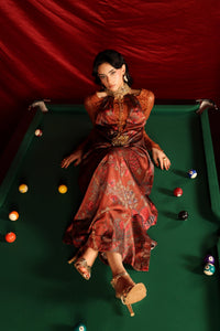 Musferah Saad | The Elite Club | Crimson Sienna by Musferah Saad - Designer Dress  - Type : Ladies Clothes - Available at Libayah - 100% Original 