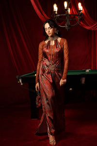 Musferah Saad | The Elite Club | Crimson Sienna by Musferah Saad - Designer Dress  - Type : Ladies Clothes - Available at Libayah - 100% Original 