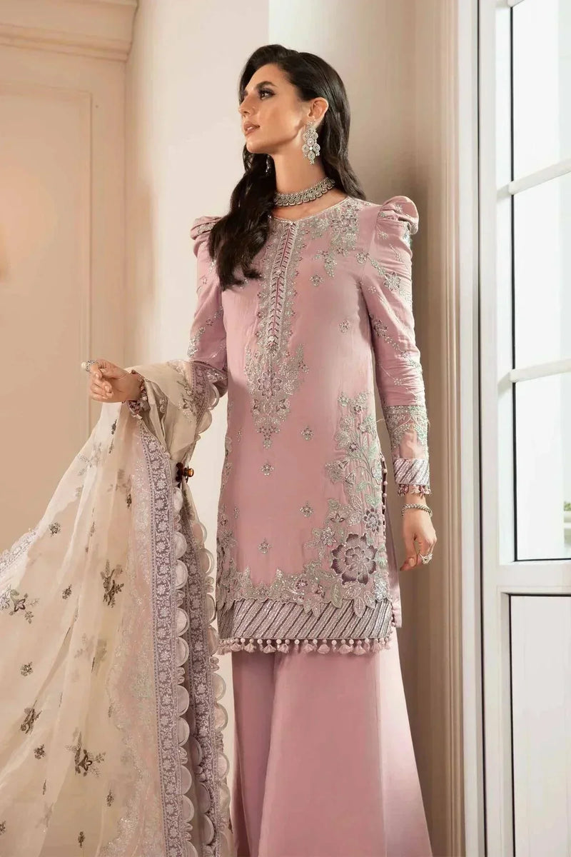Maria B | Sateen Formals 23 | Mauve CST-706 by Maria B - Designer Dress  - Type : Ladies Clothes - Available at Libayah - 100% Original 
