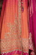 Maria B | Sateen Formals 23 | Fuchsia Pink CST-709 by Maria B - Designer Dress  - Type : Ladies Clothes - Available at Libayah - 100% Original 