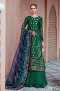 Maria B | Sateen Formals 23 | Emerald Green CST-711 by Maria B - Designer Dress  - Type : Ladies Clothes - Available at Libayah - 100% Original 