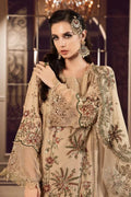 Maria B | Sateen Formals 23 | Beige CST-712 by Maria B - Designer Dress  - Type : Ladies Clothes - Available at Libayah - 100% Original 