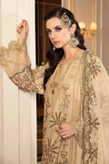 Maria B | Sateen Formals 23 | Beige CST-712 by Maria B - Designer Dress  - Type : Ladies Clothes - Available at Libayah - 100% Original 