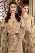 Maria B | Sateen Formals 23 | Beige CST-712 by Maria B - Designer Dress  - Type : Ladies Clothes - Available at Libayah - 100% Original 