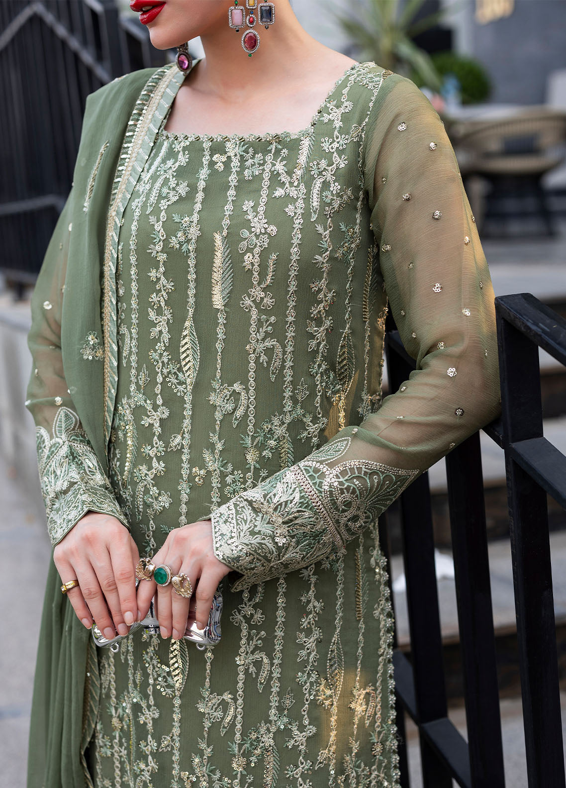 Sahane | At First Glance | CT 25006 Mist by Sahane - Designer Dress  - Type : Ladies Clothes - Available at Libayah - 100% Original 
